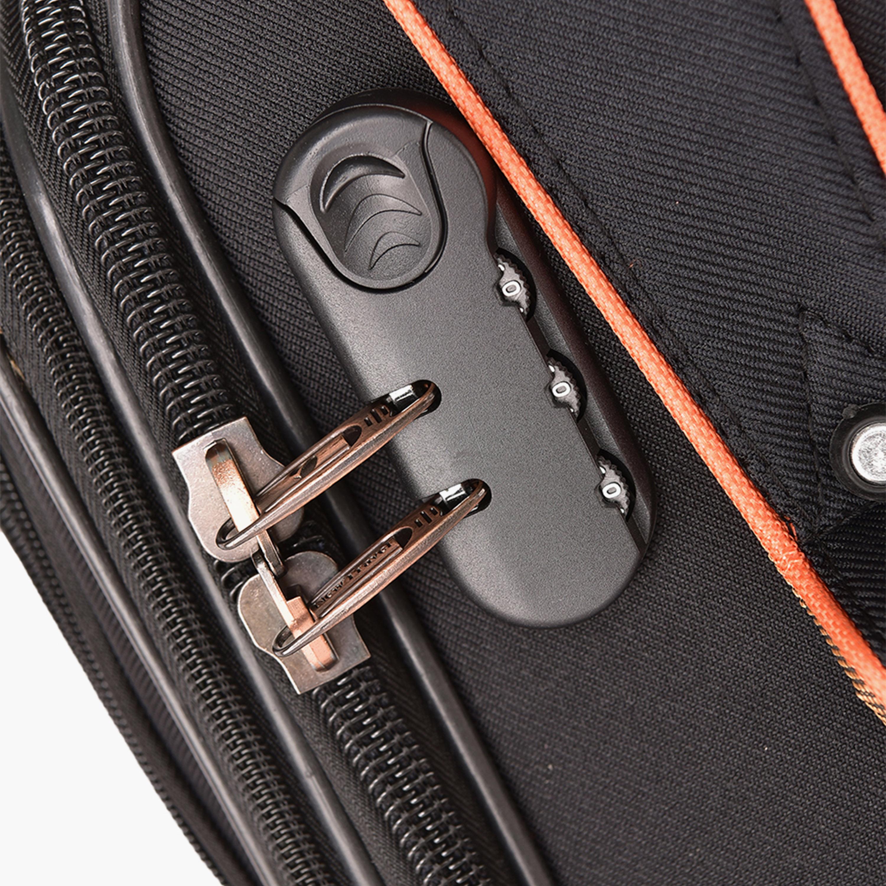 New Travel 60 CM Cabin Bag Textile Softcase Four-Wheeler Spinner Trolley Bag with Combination Lock | 9954-20-travel-luggagesandbags-luggage-image-10