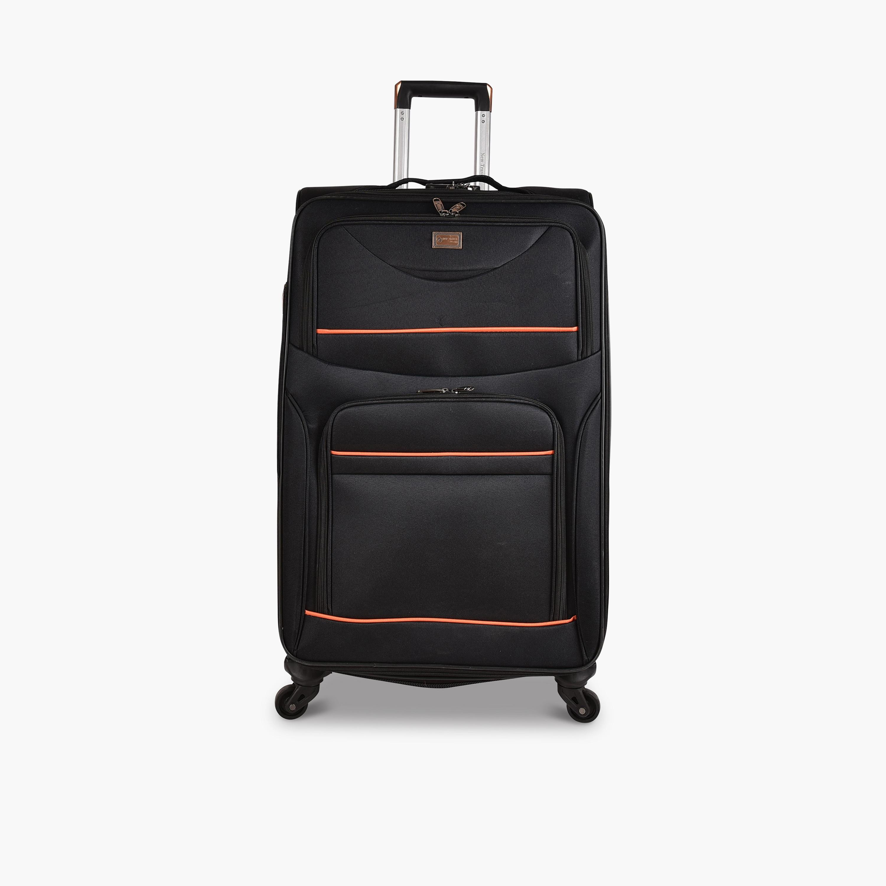 New Travel 74 CM Large Check-in Textile Softcase Four-Wheeler Single Trolley Bag with Combination Lock | 9955AS-28 -travel-luggagesandbags-luggage-image-1