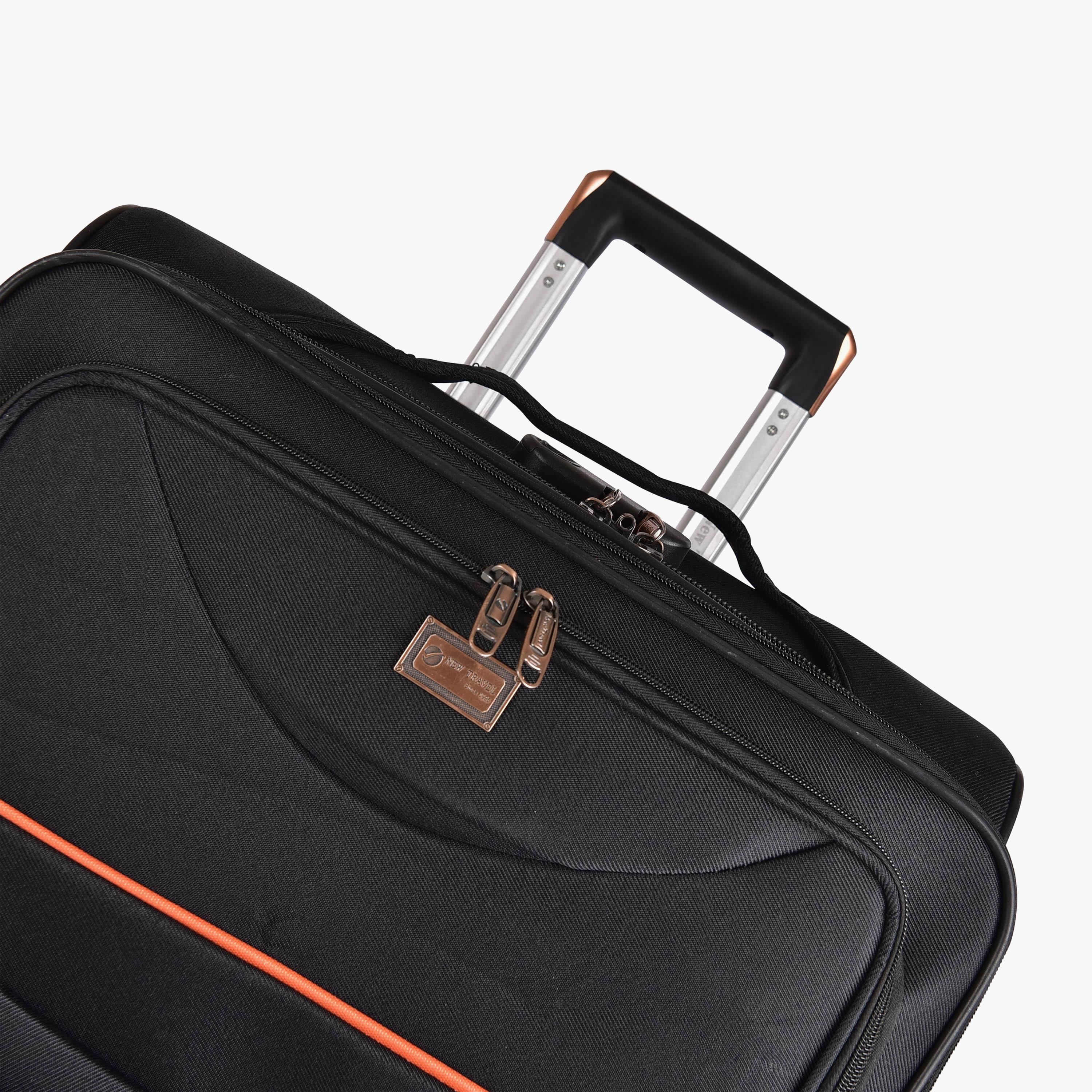 New Travel 74 CM Large Check-in Textile Softcase Four-Wheeler Single Trolley Bag with Combination Lock | 9955AS-28 -travel-luggagesandbags-luggage-image-2