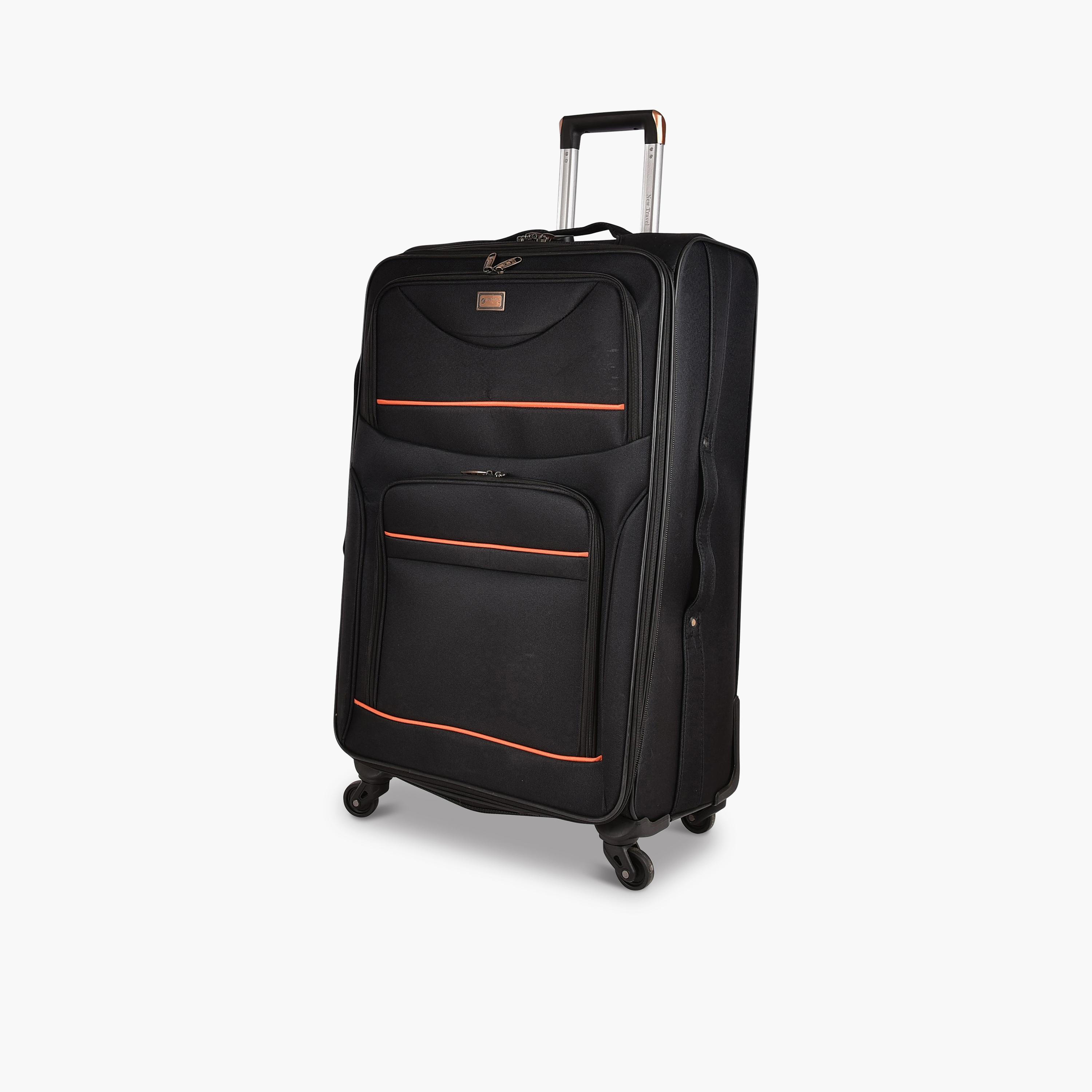 New Travel 74 CM Large Check-in Textile Softcase Four-Wheeler Single Trolley Bag with Combination Lock | 9955AS-28 -travel-luggagesandbags-luggage-image-7