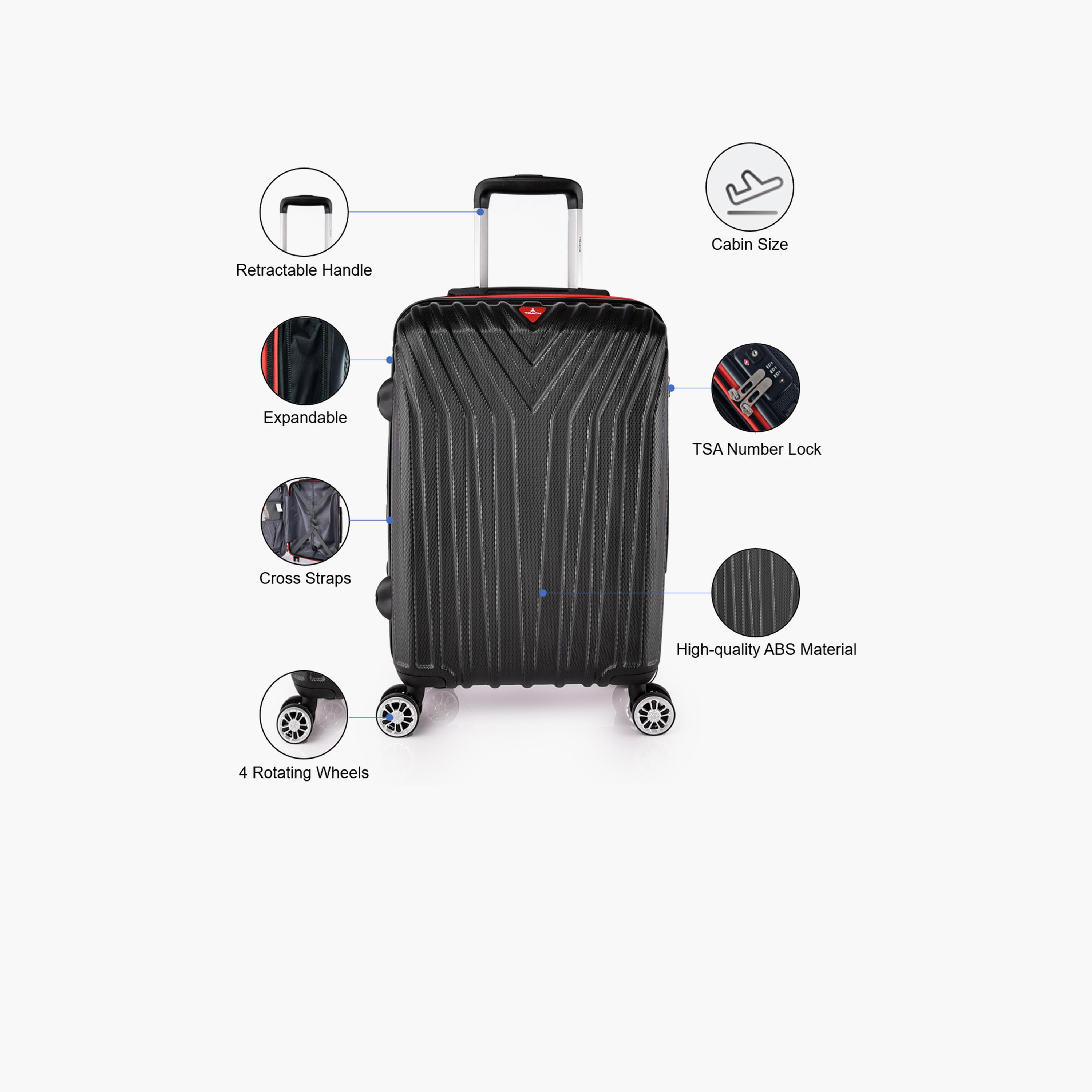 Track 49.5 CM Cabin Bag Polycarbonate with ABS Hardcase Four-Wheeler Spinner Trolley Bag | A9757-20-travel-luggagesandbags-luggage-image-4