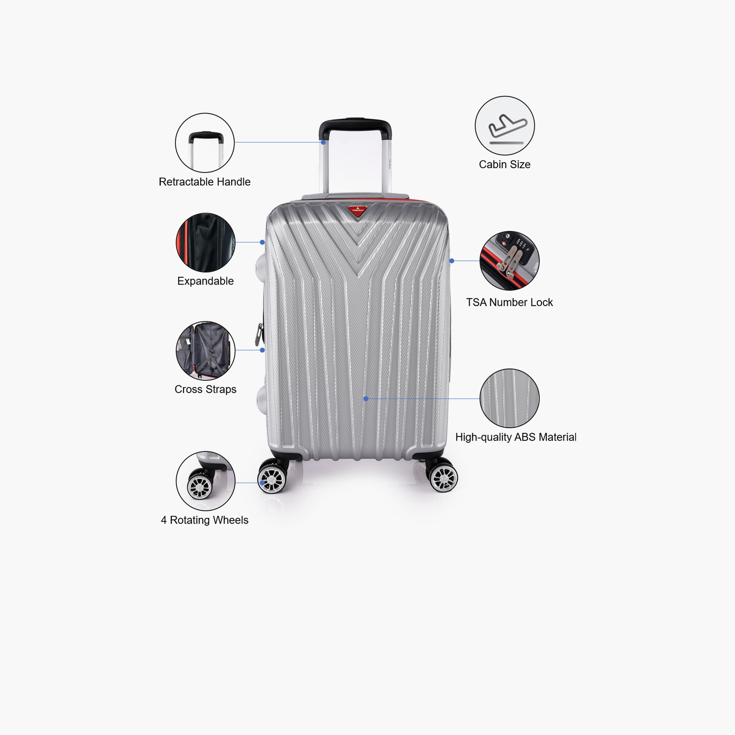 Track 49.5 CM Cabin Bag Polycarbonate with ABS Hardcase Four-Wheeler Spinner Trolley Bag | A9757-20-travel-luggagesandbags-luggage-image-4