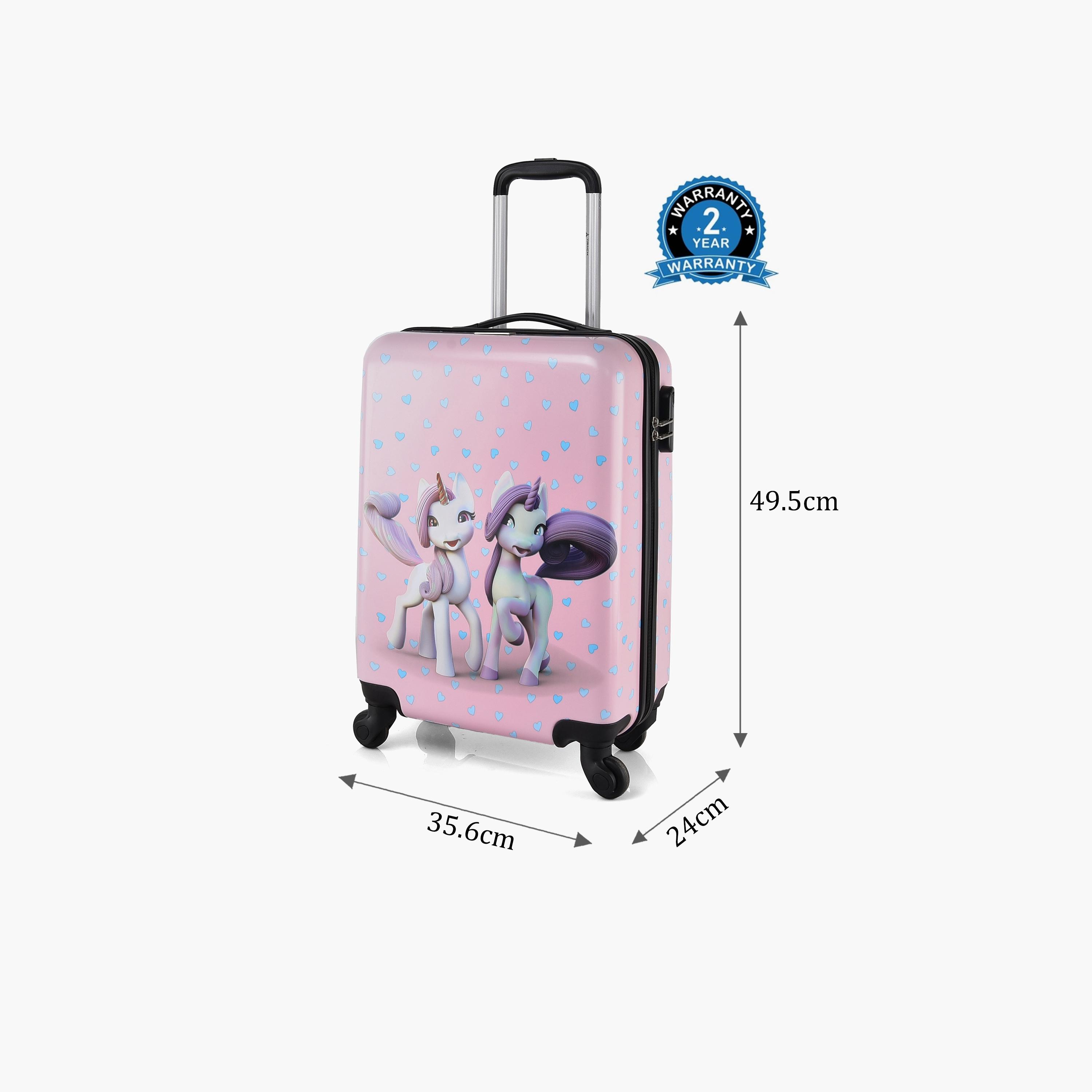 Track 49.5 CM Cabin Polycarbonate with ABS Hardcase Four-Wheeler Spinner Trolley Bag | AL002-20-travel-kidstrolleyandbags-image-3