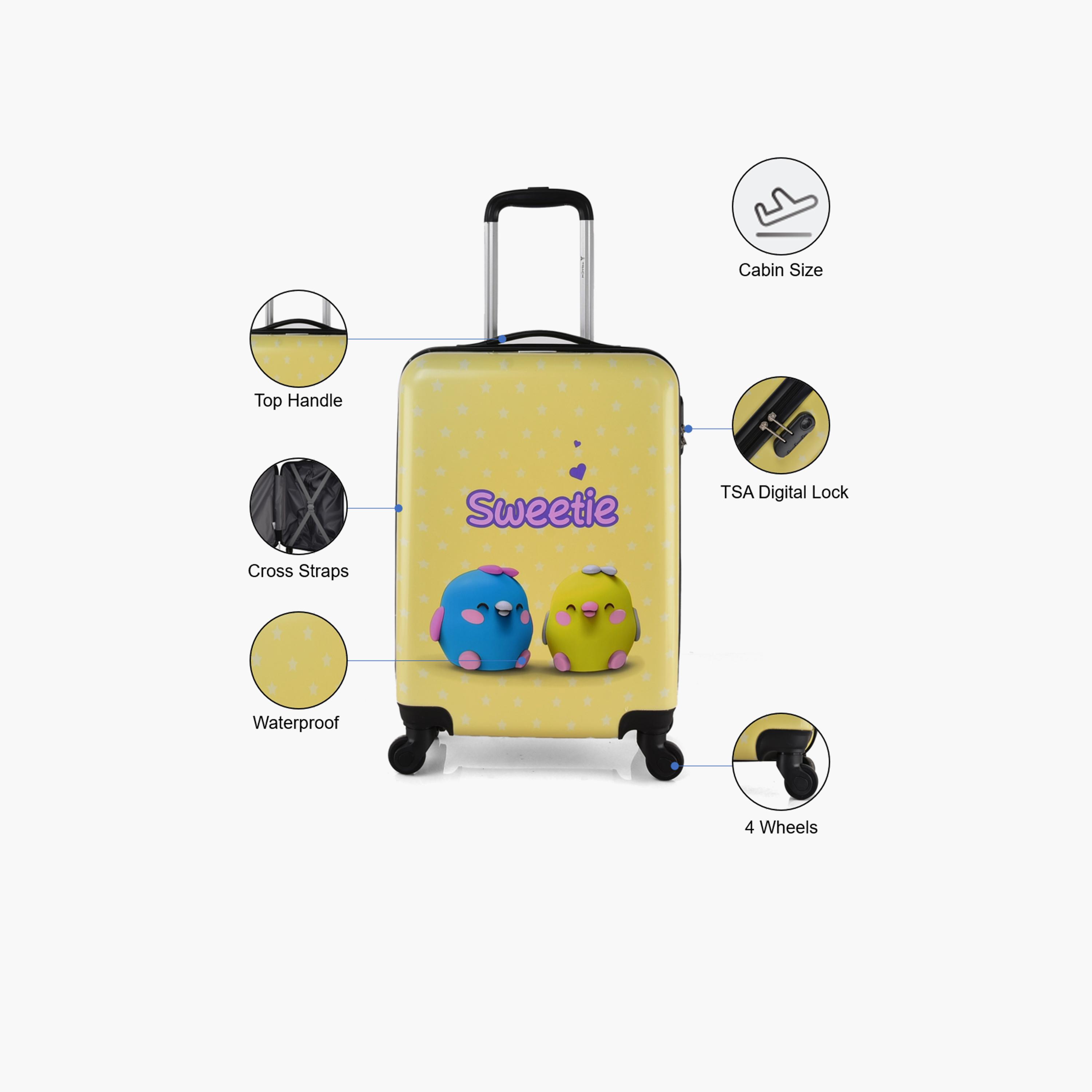 Track 49.5 CM Cabin Polycarbonate with ABS Hardcase Four-Wheeler Single Trolley Bag | AL003-20-travel-kidstrolleyandbags-image-4