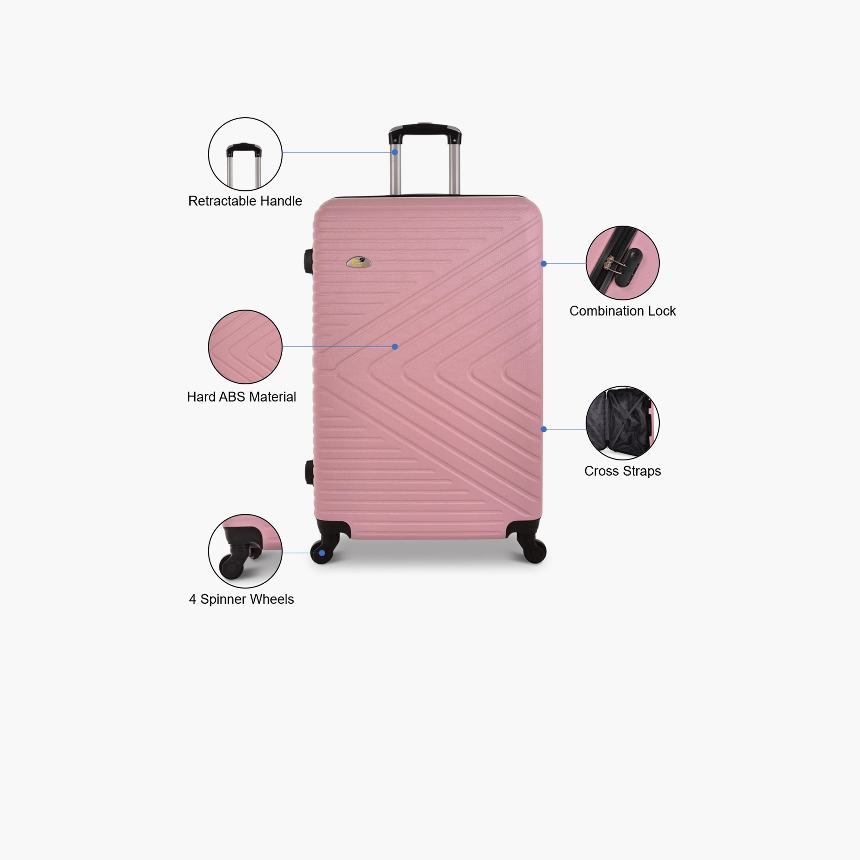 New Travel 75 CM Large Check-in ABS Hardcase Four-Wheeler Single Trolley Bag with Combination Lock | BR958-28 -travel-luggagesandbags-luggage-image-4