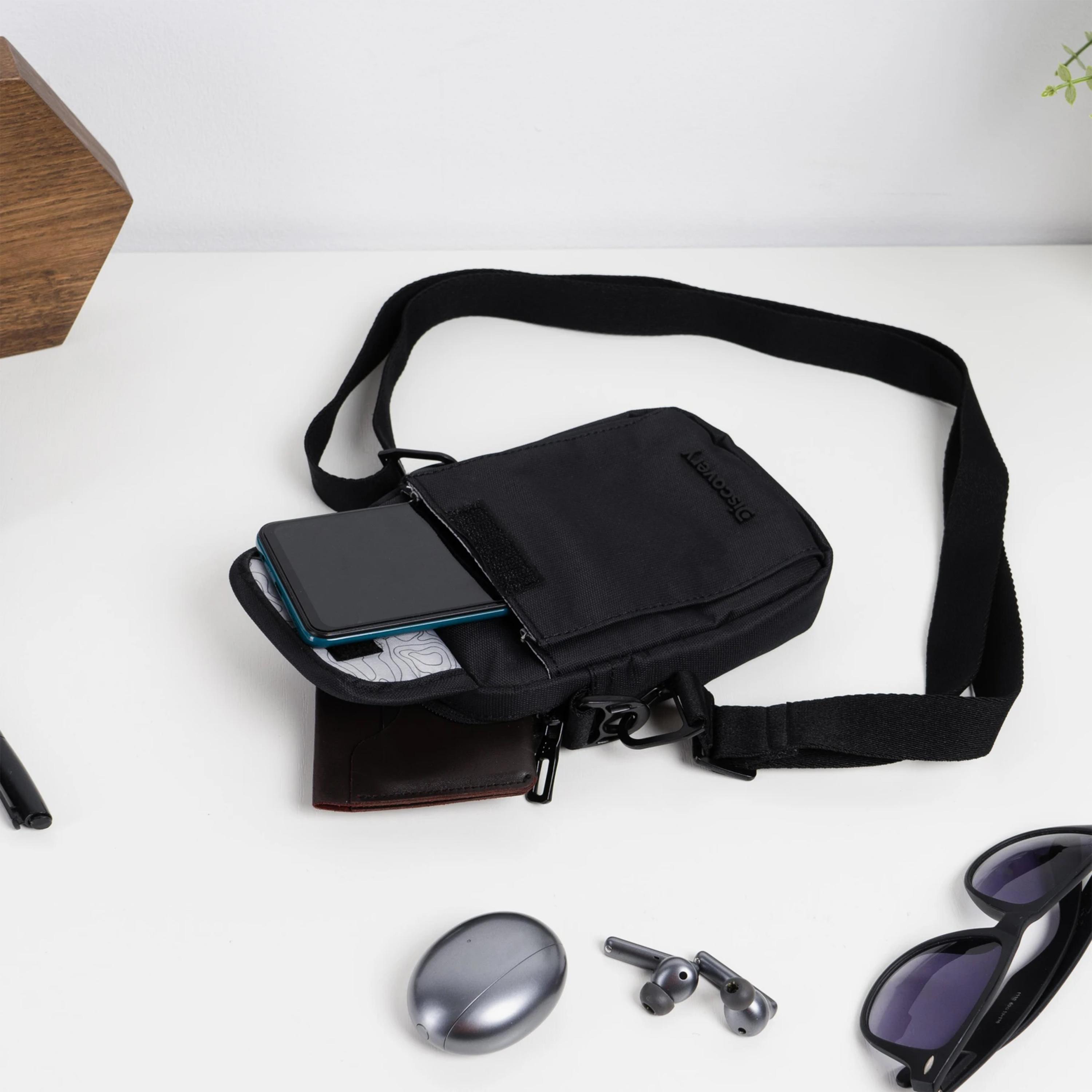 Discovery Polyester Crossbody Bags with Zipper and Adjustable Strap | D00910-men-bags-image-2