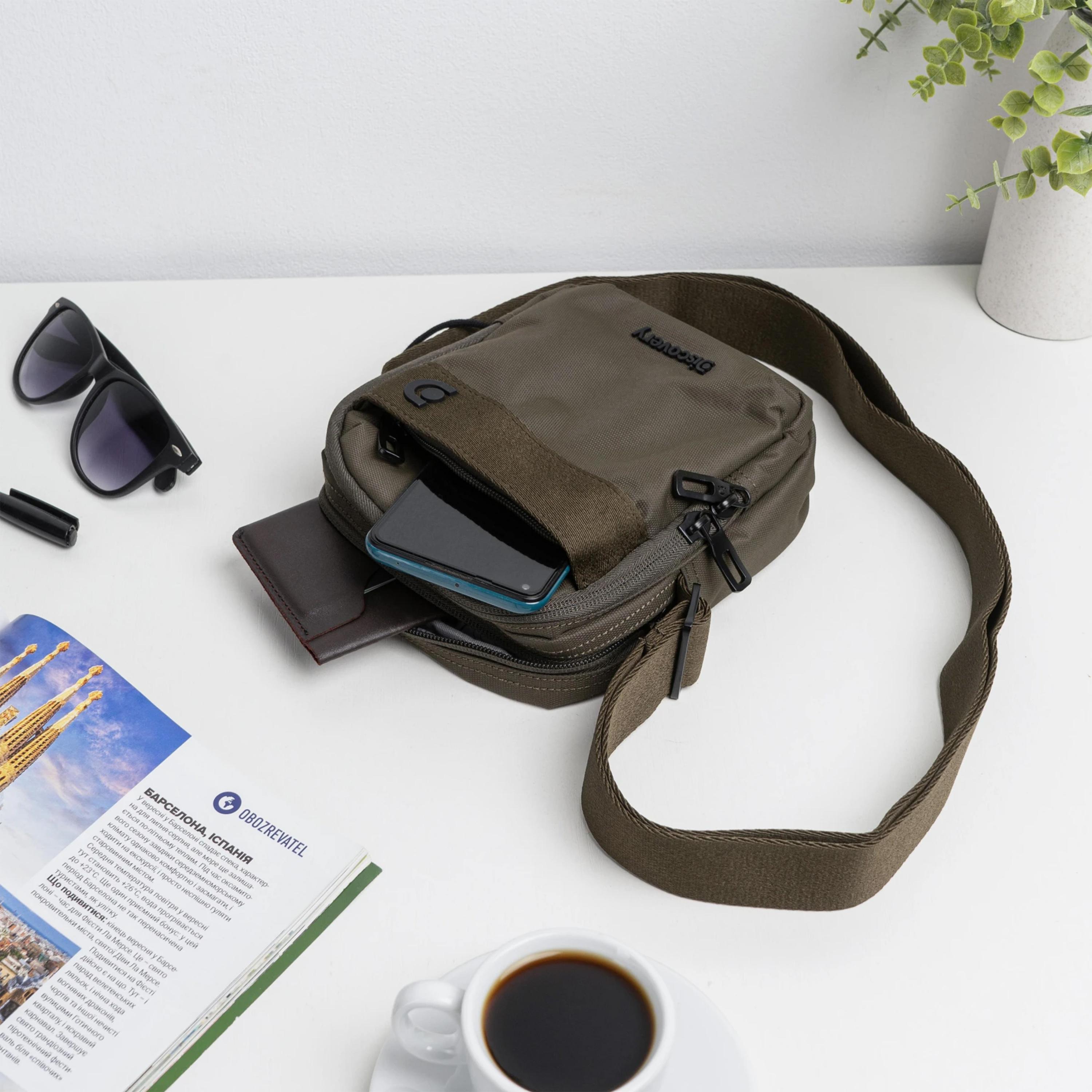 Discovery Polyester Crossbody Bags with Zipper and Adjustable Strap | D00911-men-bags-image-2