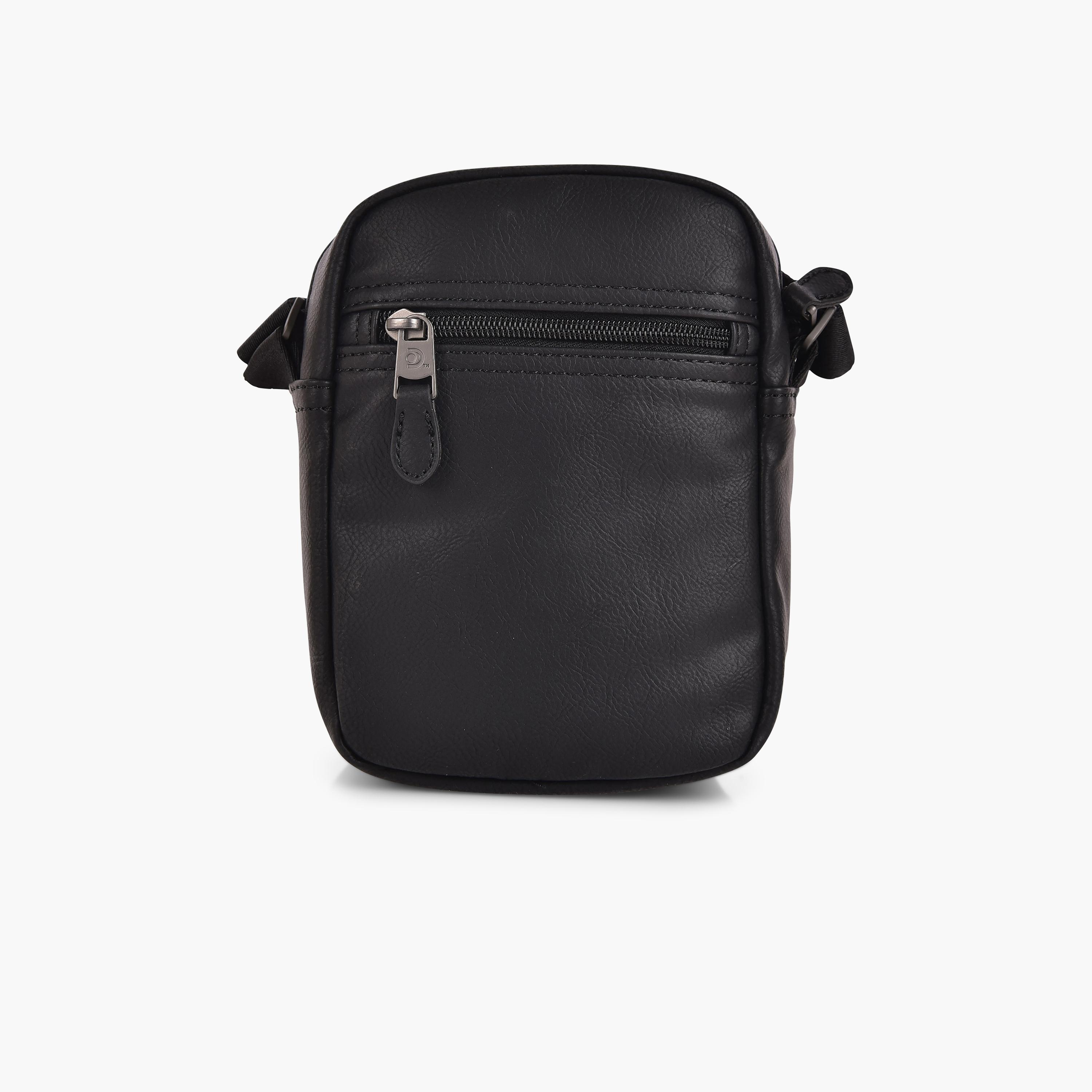 Discovery Artificial Leather Crossbody Bags with Zipper and Adjustable Strap | D03354-men-bags-image-3