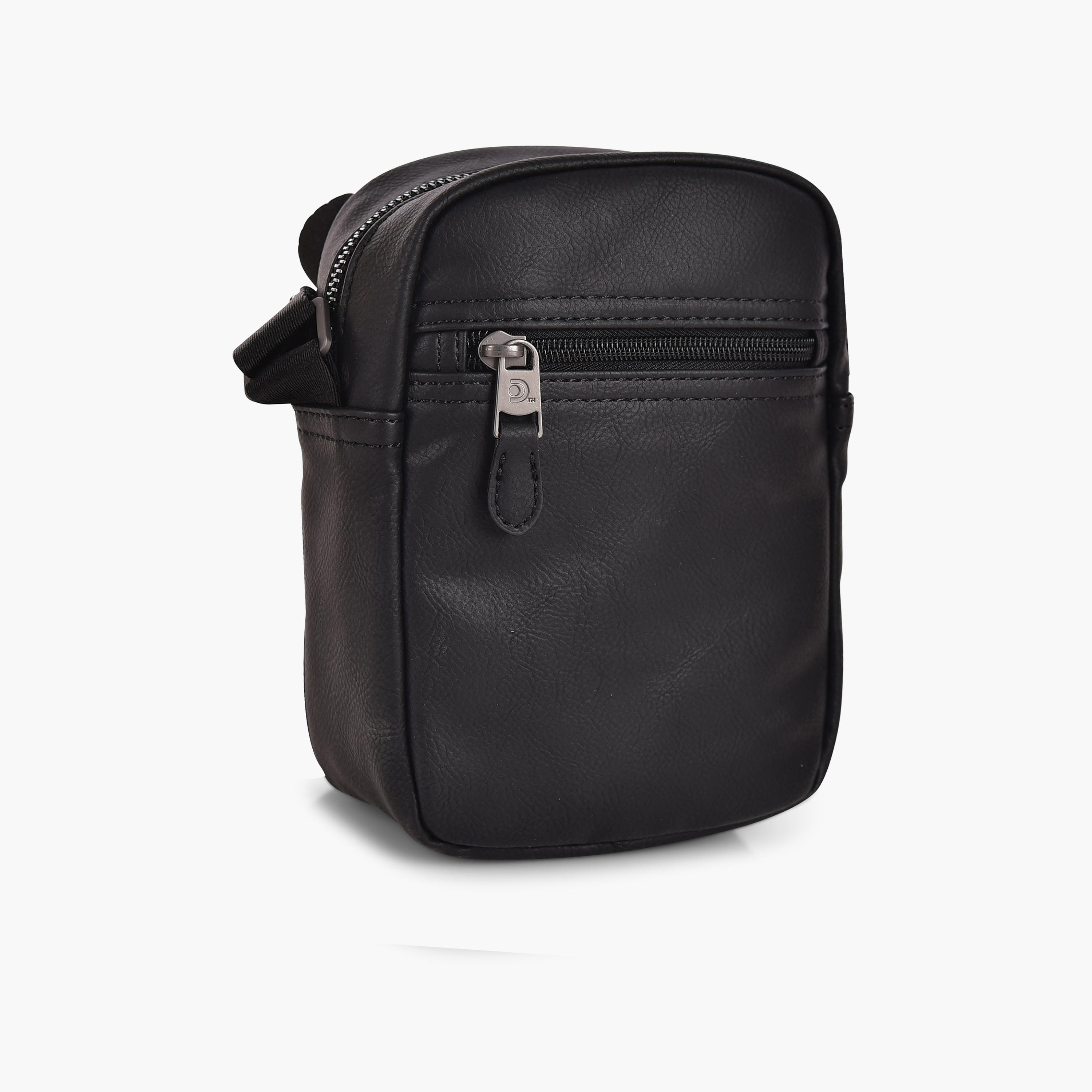 Discovery Artificial Leather Crossbody Bags with Zipper and Adjustable Strap | D03354-men-bags-image-5