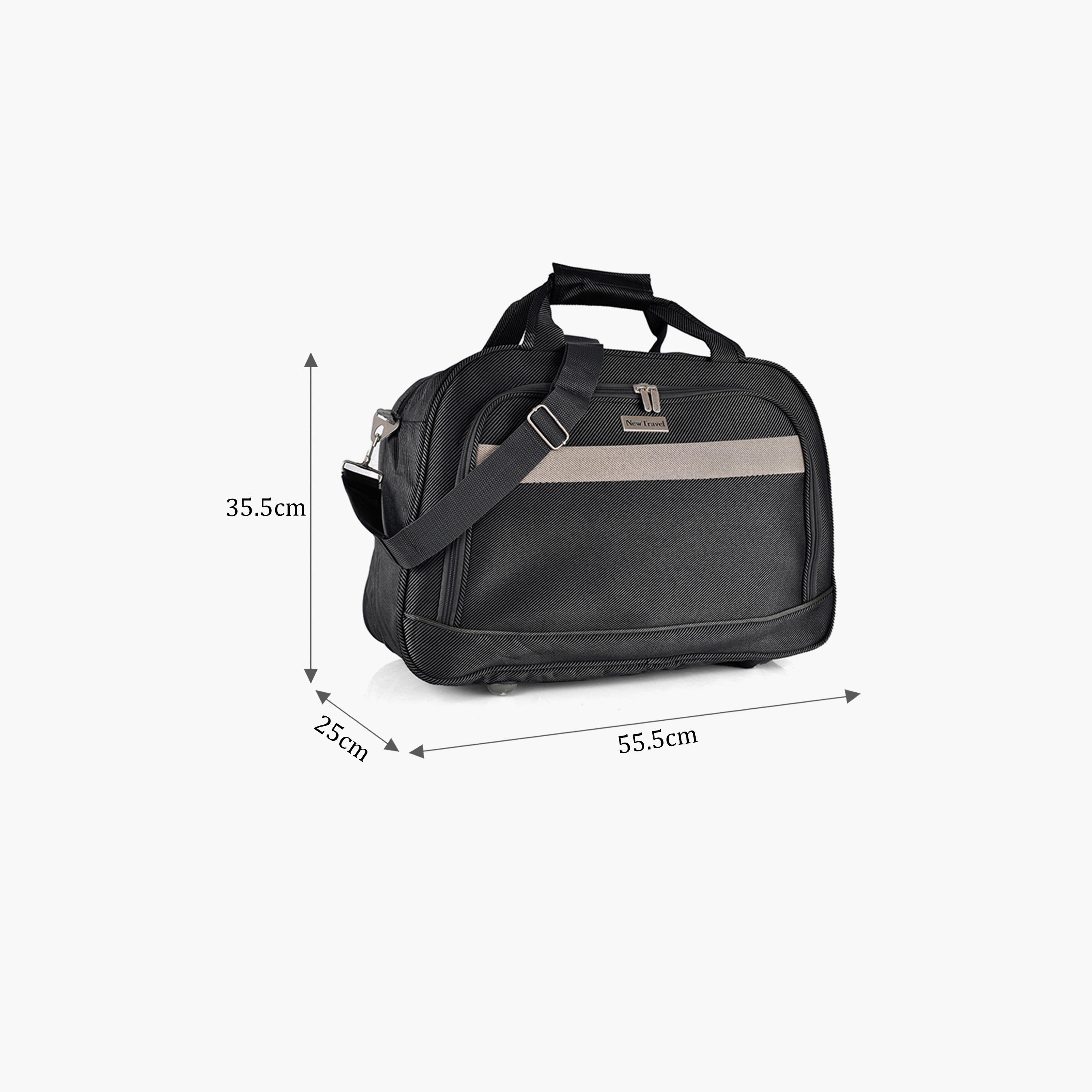 New Travel 22 Inch Polyester Textured Duffle Bags with Zipper closure and Detachable Strap | DQ21-12-22-travel-luggagesandbags-dufflebags-image-2