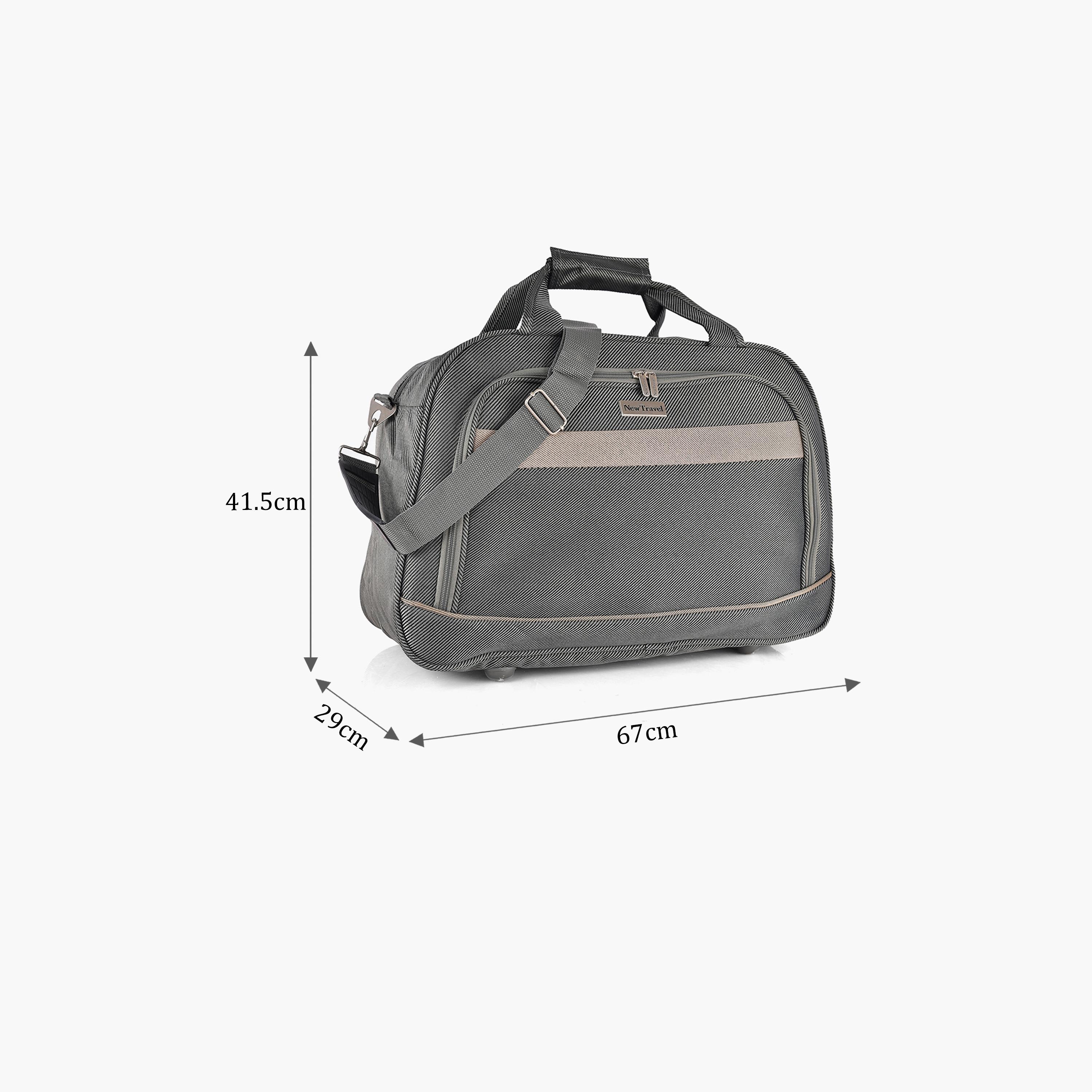 New Travel 26 Inch Polyester Textured Duffle Bags with Zipper closure and Detachable Strap | DQ21-12-26-travel-luggagesandbags-dufflebags-image-2
