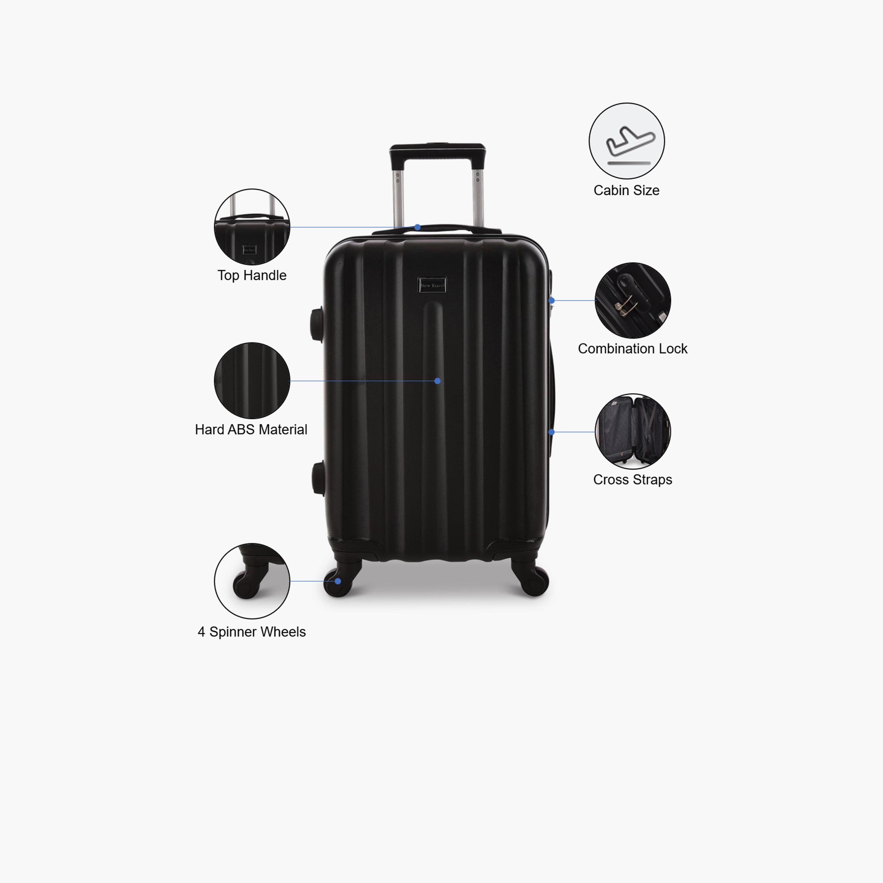 New Travel 50 CM Cabin ABS Hardcase Four-Wheeler Spinner Trolley Bag with Combination Lock | Hajj - 830-20 -travel-luggagesandbags-luggage-image-4