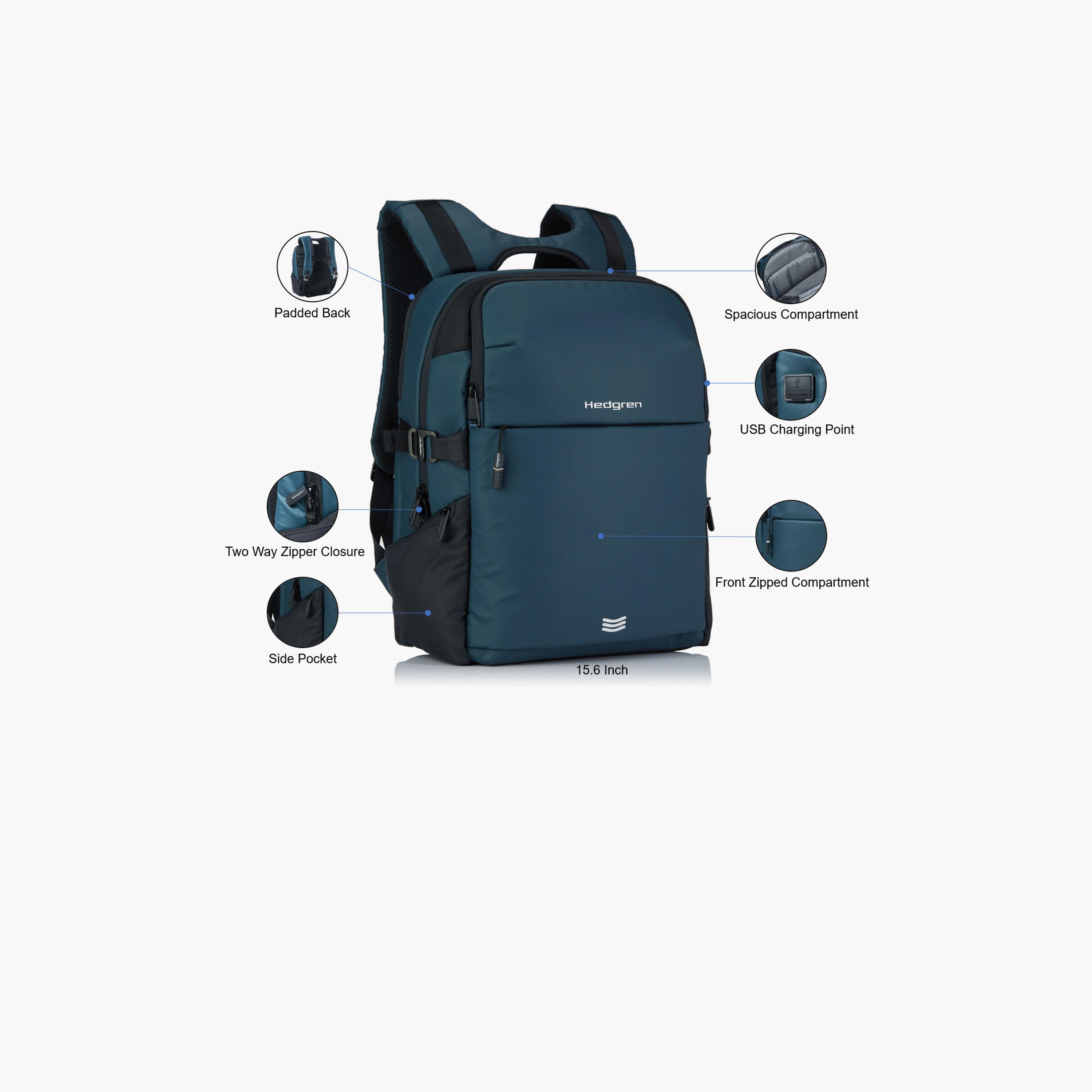 Hedgren 16.9 Inch Polyester Laptop and Backpack | HCOM05-01-travel-luggagesandbags-backpacks-image-3