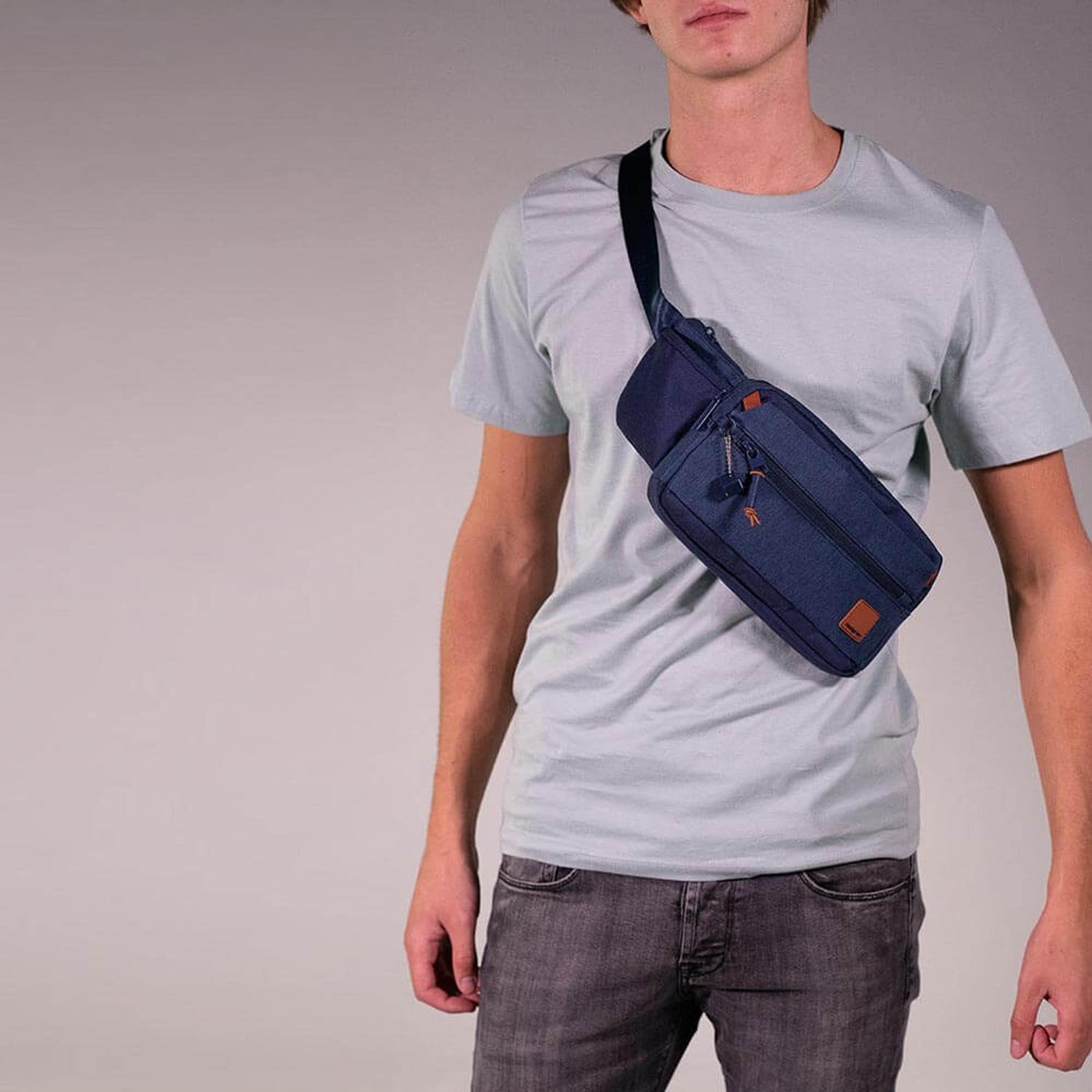 Hedgren 5.5 Inch Polyester Textured Waist Bags with Zipper Closure and Adjustable Strap | HESC01-men-bags-image-5