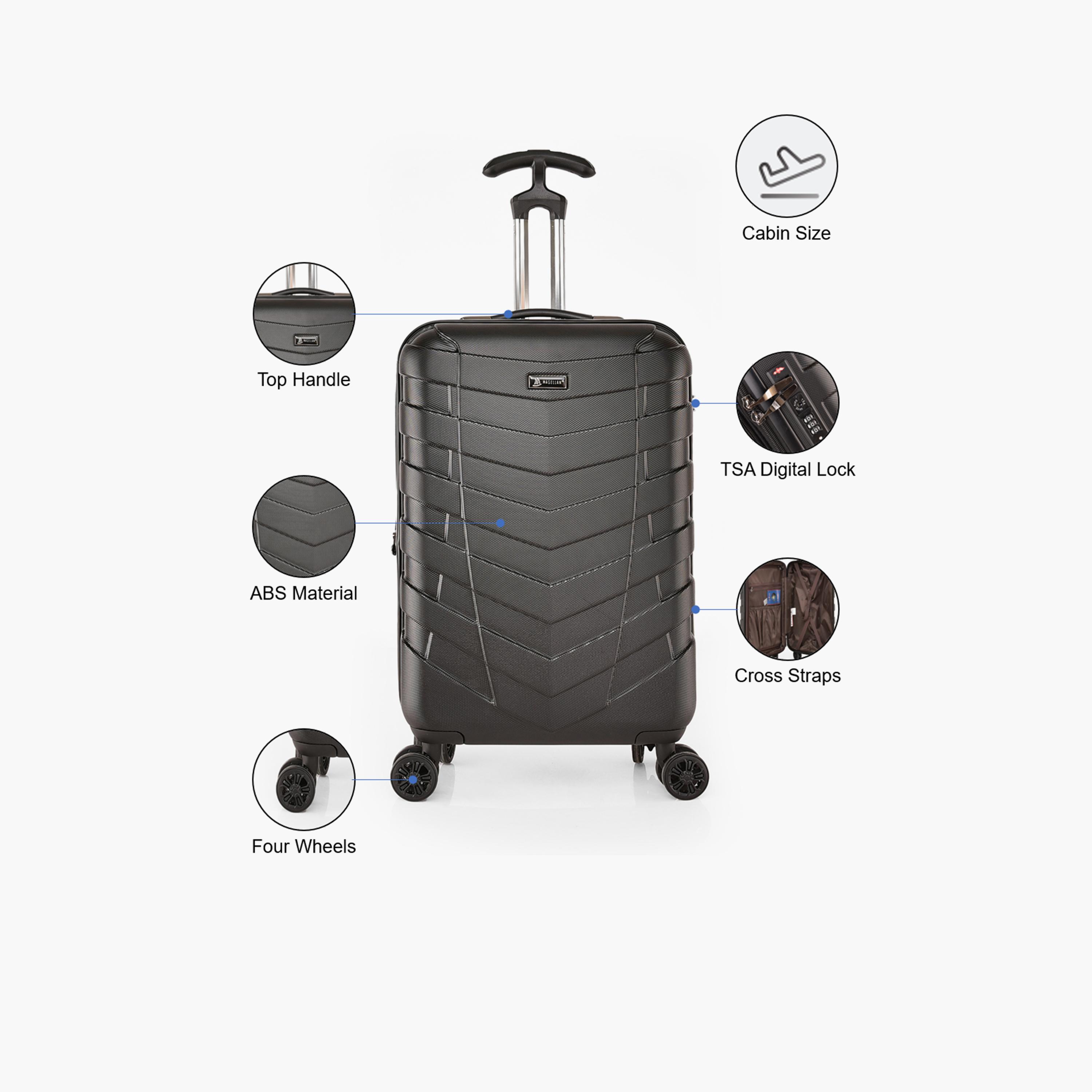 Magellan 55 CM Cabin ABS Hardcase Four-Wheeler Double Trolley Bag | HK091-20 -travel-luggagesandbags-luggage-image-4