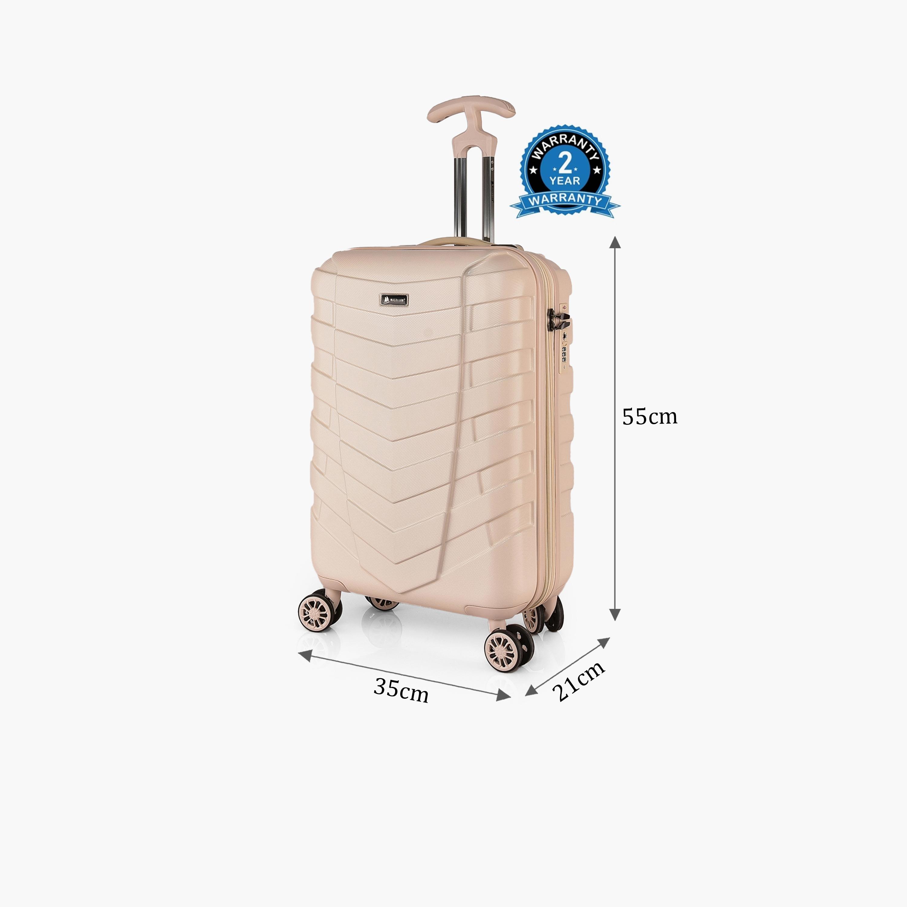 ماجلان- شنطة 55 سم حجم مناسب للمقصورة بلاستيك ABS صلبة بأربع عجلات مزدوجة | HK091-20-travel-luggagesandbags-luggage-image-3