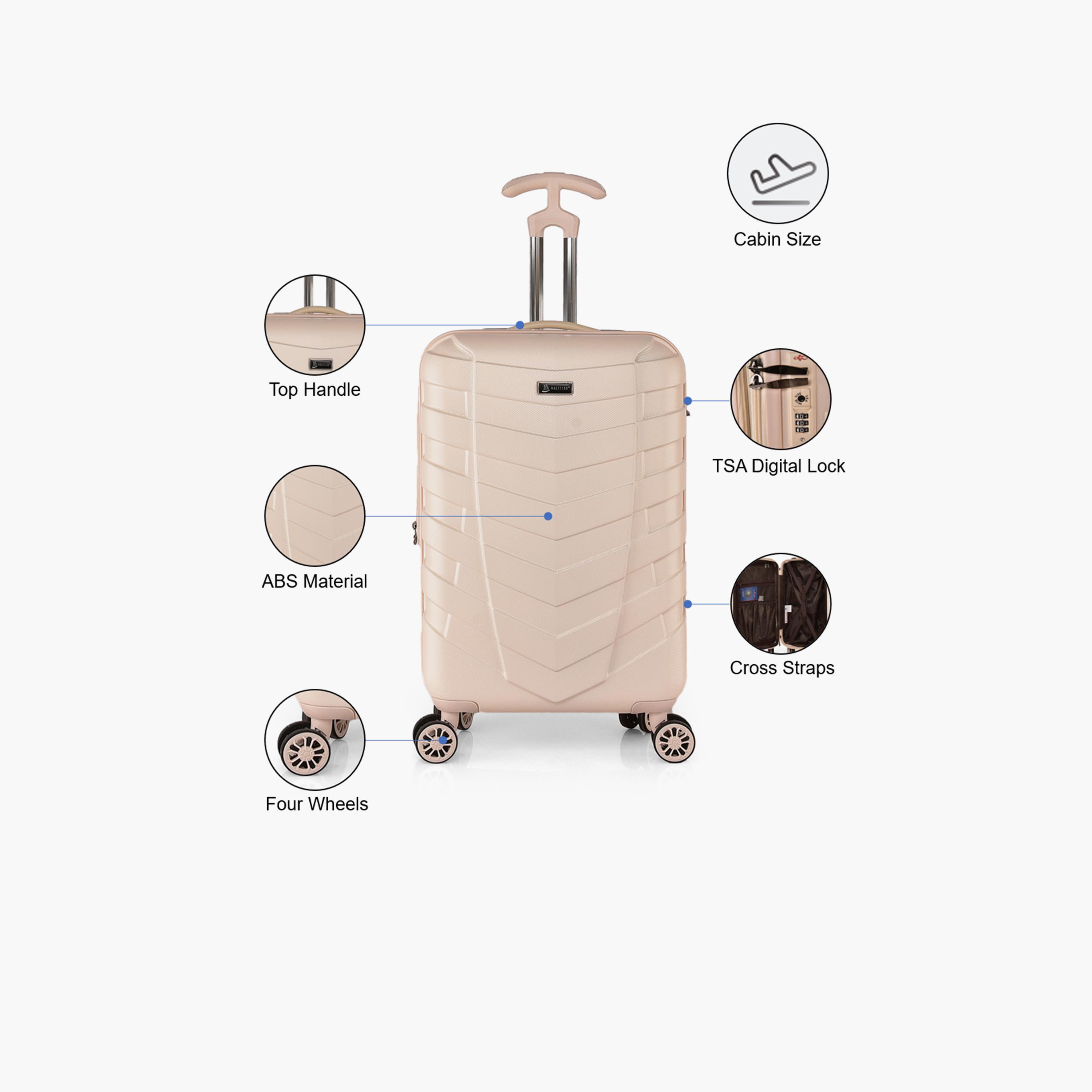 ماجلان- شنطة 55 سم حجم مناسب للمقصورة بلاستيك ABS صلبة بأربع عجلات مزدوجة | HK091-20-travel-luggagesandbags-luggage-image-4