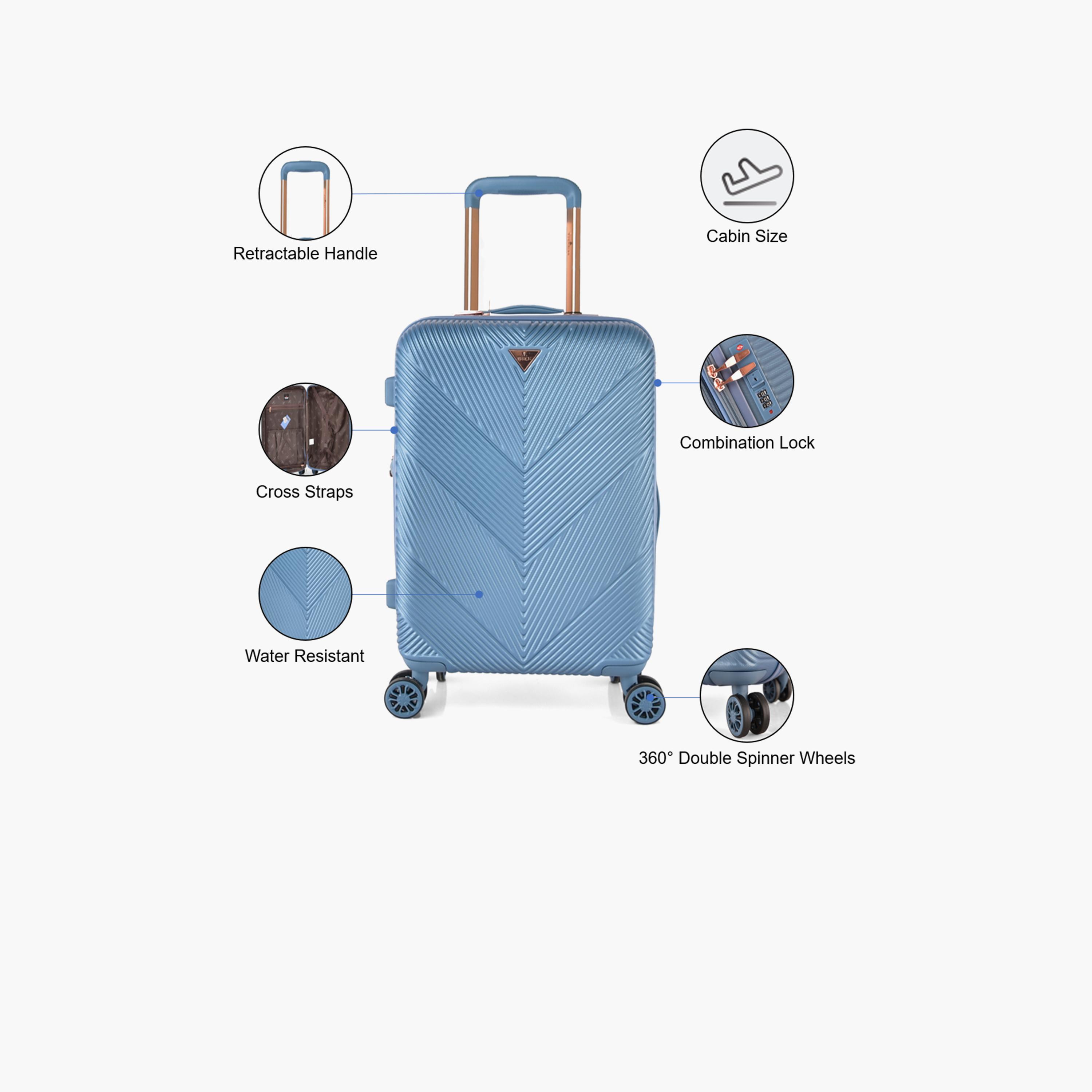Track 55 CM Cabin ABS Hardcase Four-Wheeler Spinner Trolley Bag with TSA Lock | HK304-20 -travel-luggagesandbags-luggage-image-4
