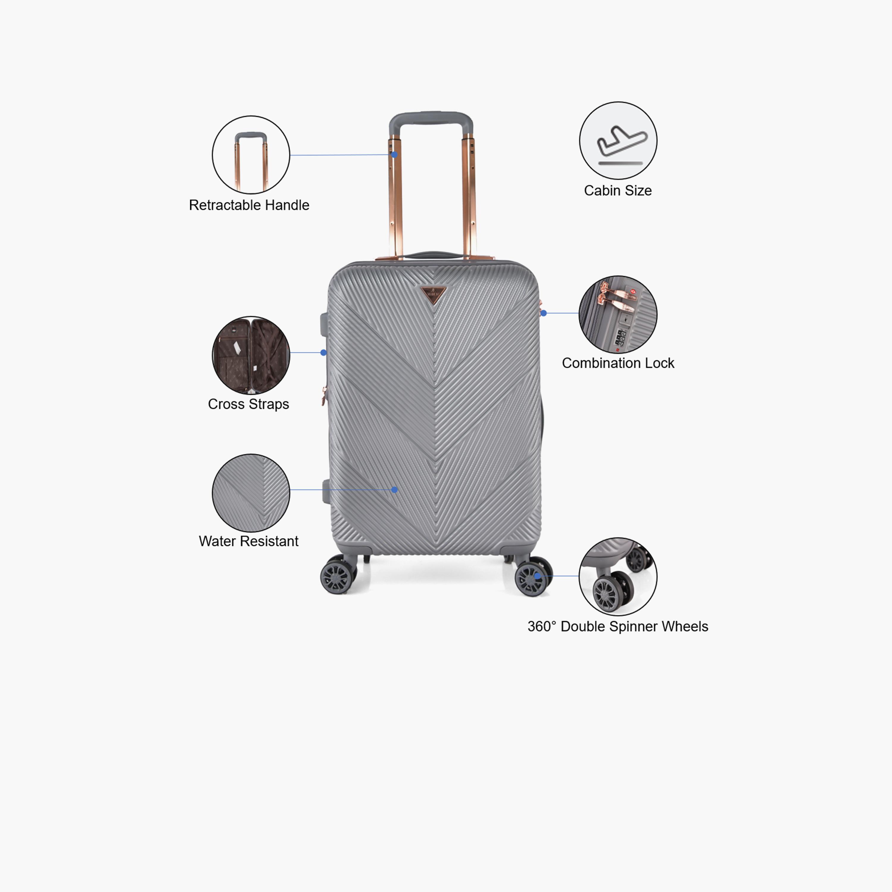 Track 55 CM Cabin ABS Hardcase Four-Wheeler Spinner Trolley Bag with TSA Lock | HK304-20 -travel-luggagesandbags-luggage-image-3