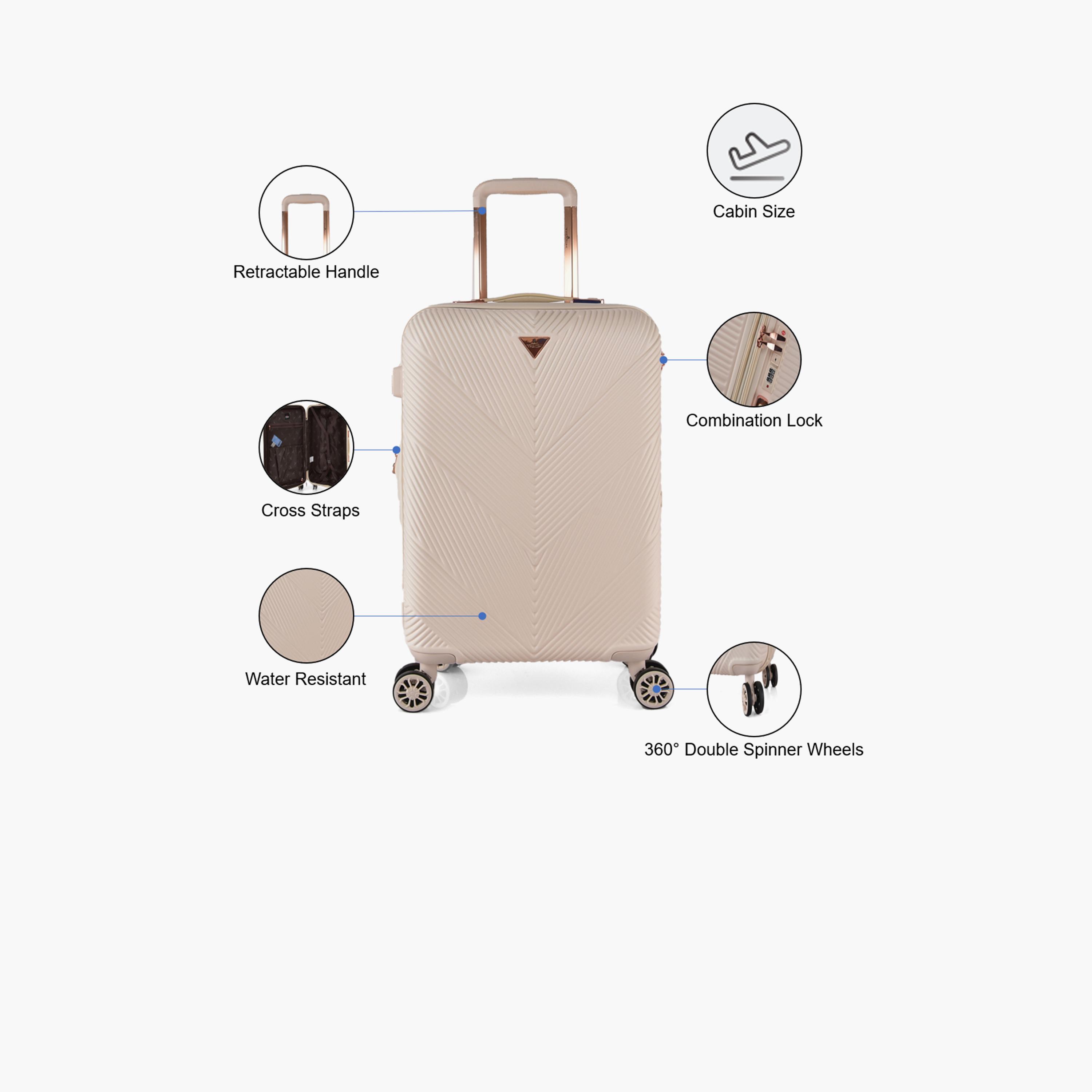 تراك- شنطة بأربع عجلات دوارة حجم مناسب للمقصورة بلاستيك ABS 55 سم مع قفل TSA | HK304-20-travel-luggagesandbags-luggage-image-4