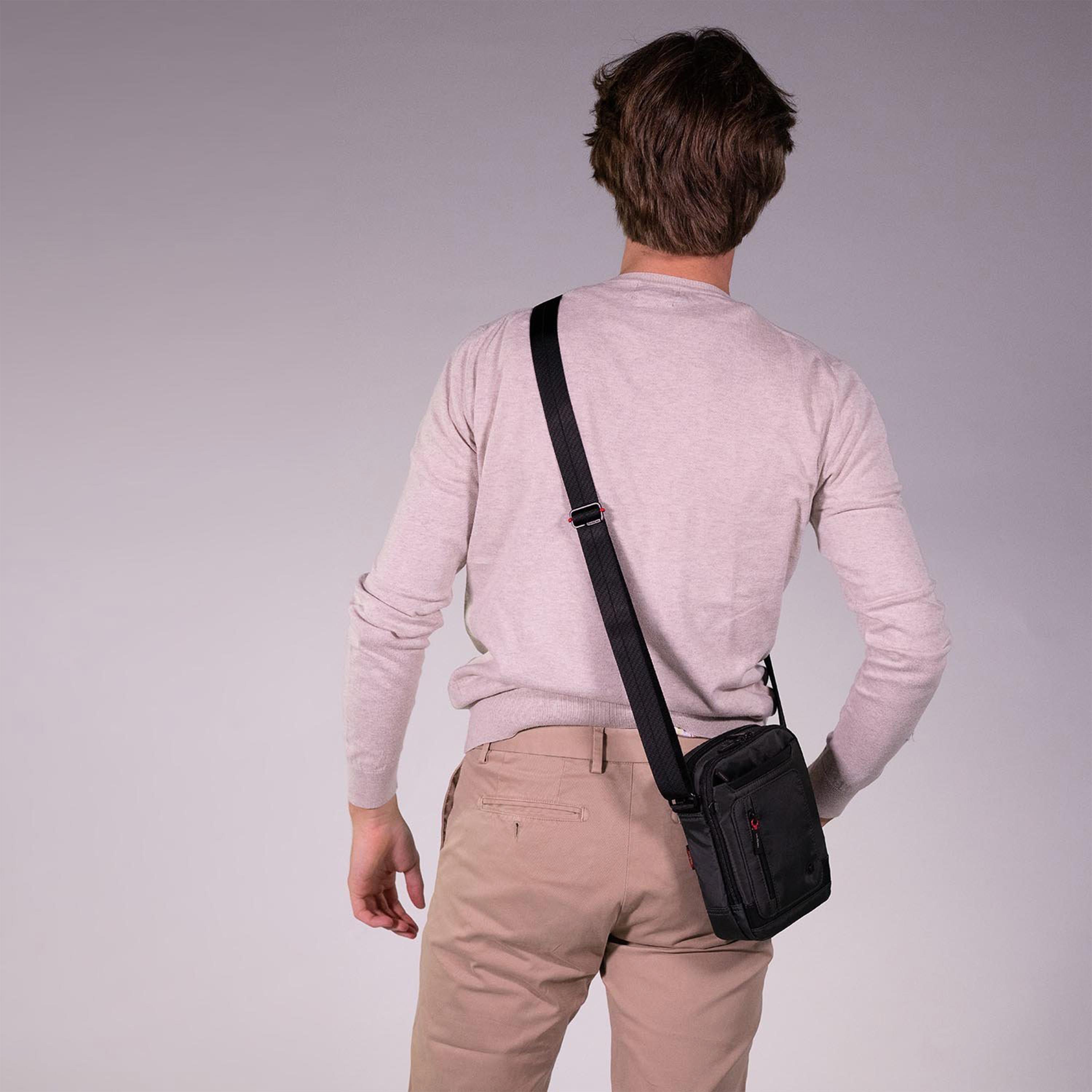 Hedgren Polyester Shoulder Bags with Zipper Closure and Adjustable Strap | HZPR13-men-bags-image-2