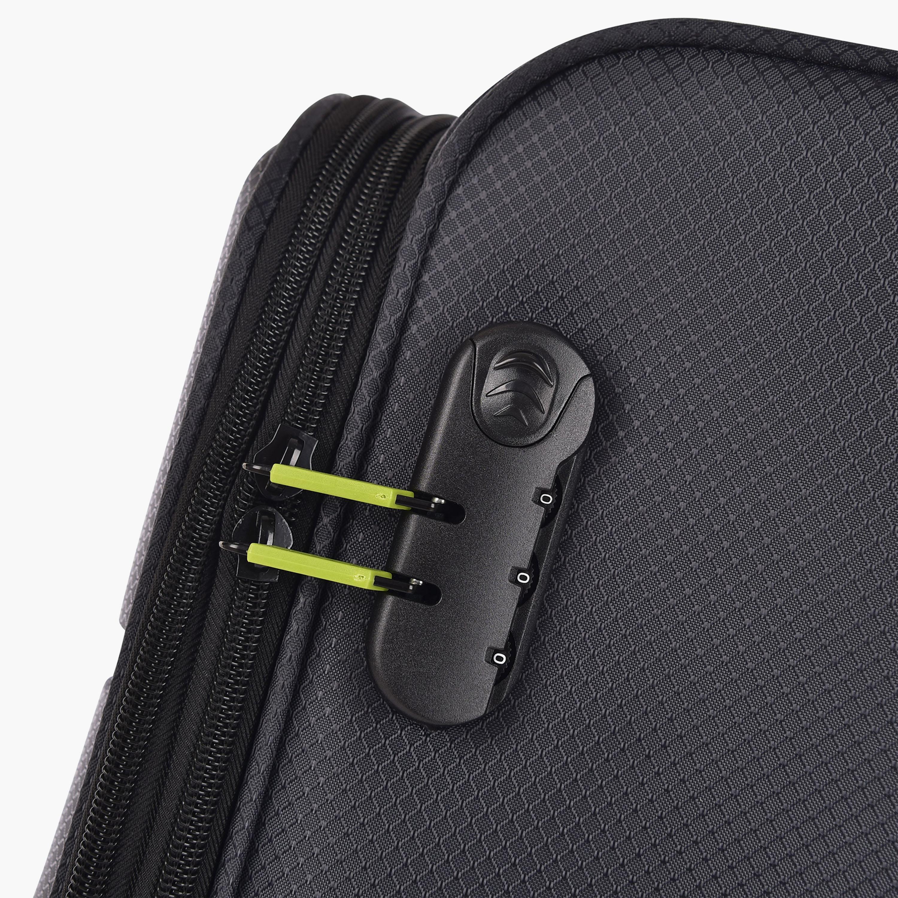 Track 55 CM Cabin Textile Softcase Four-Wheeler Spinner Trolley Bag with Combination Lock | LG001-20 -travel-luggagesandbags-luggage-image-10