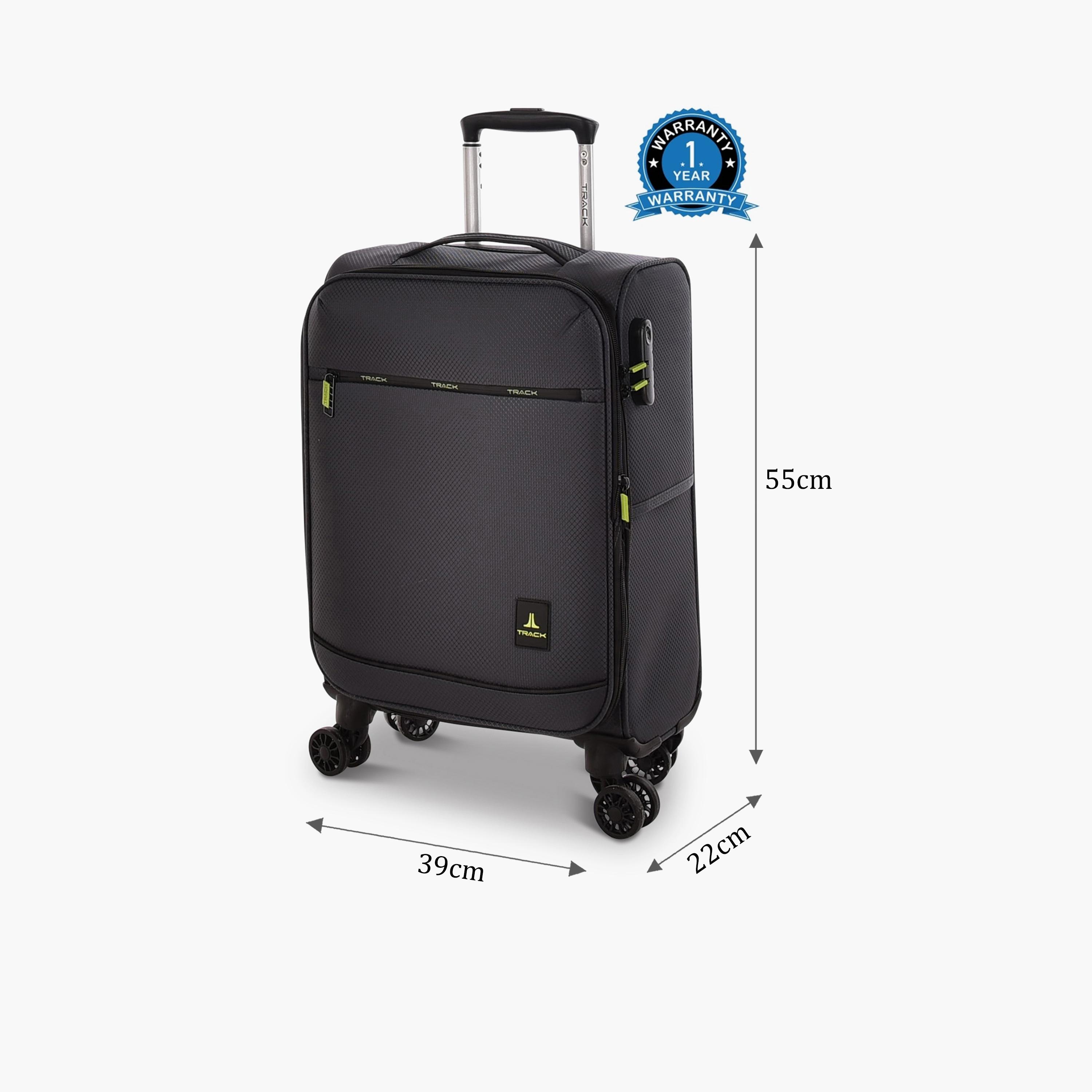 Track 55 CM Cabin Textile Softcase Four-Wheeler Spinner Trolley Bag with Combination Lock | LG001-20 -travel-luggagesandbags-luggage-image-3