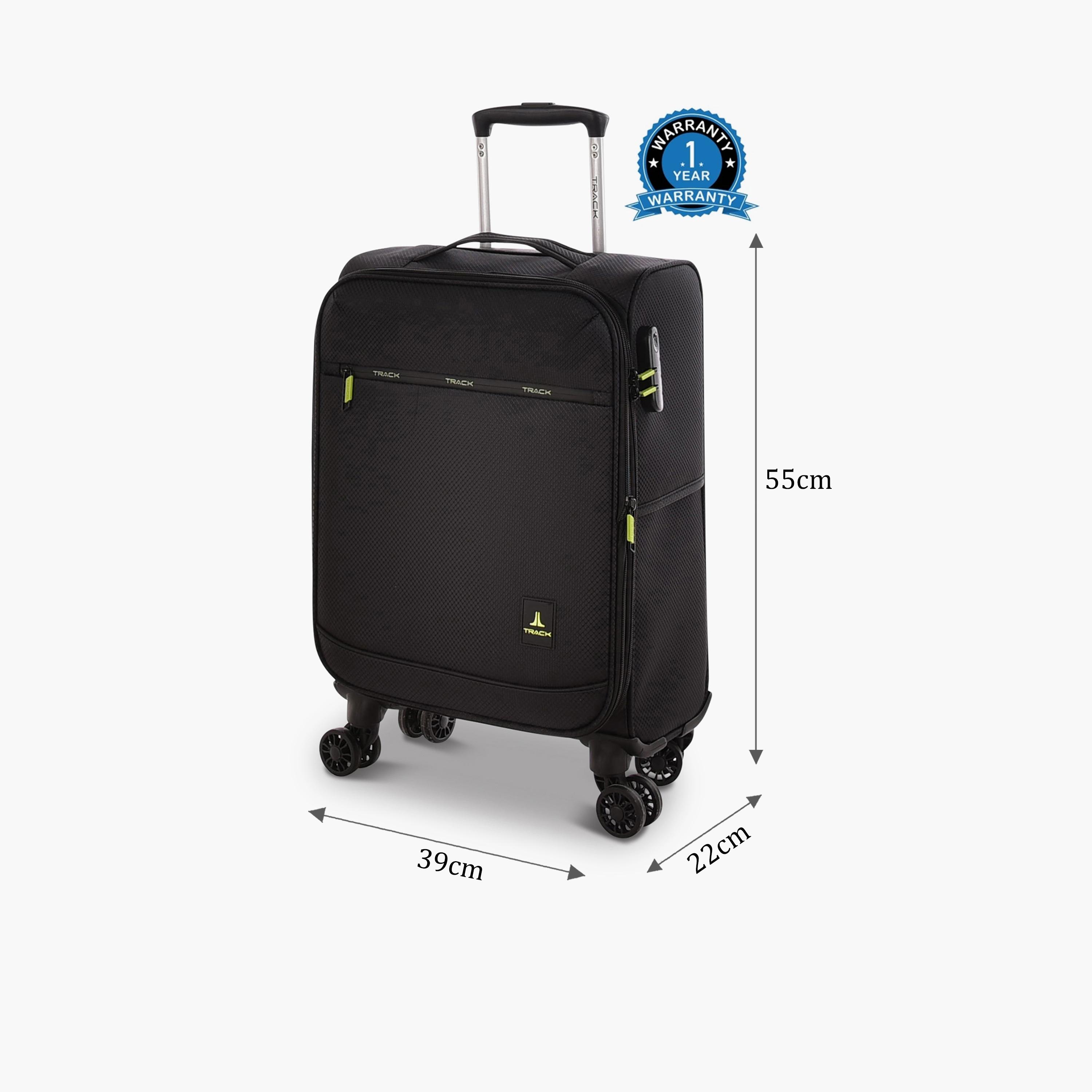 Track 55 CM Cabin Textile Softcase Four-Wheeler Spinner Trolley Bag with Combination Lock | LG001-20 -travel-luggagesandbags-luggage-image-3