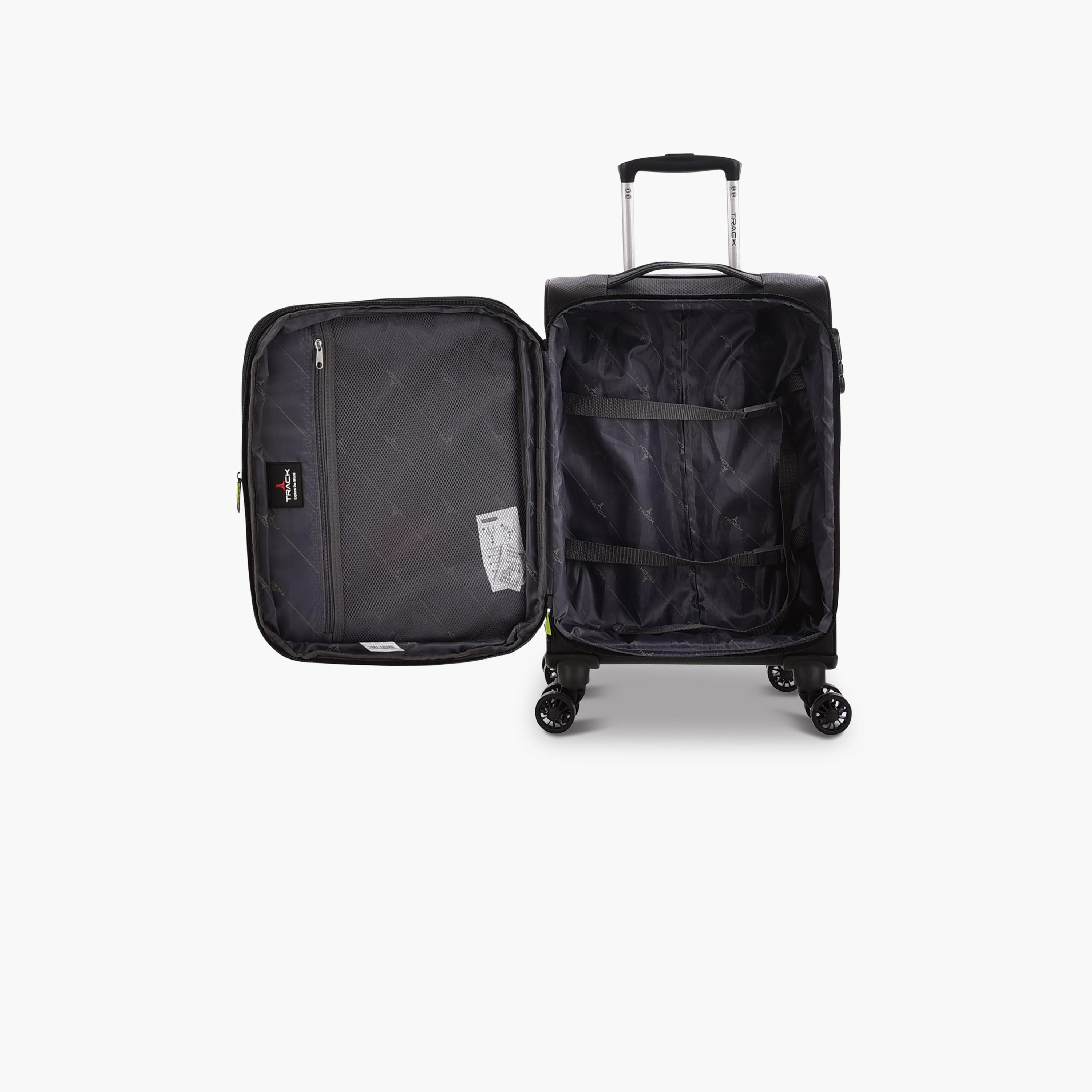 Track 55 CM Cabin Textile Softcase Four-Wheeler Spinner Trolley Bag with Combination Lock | LG001-20 -travel-luggagesandbags-luggage-image-6