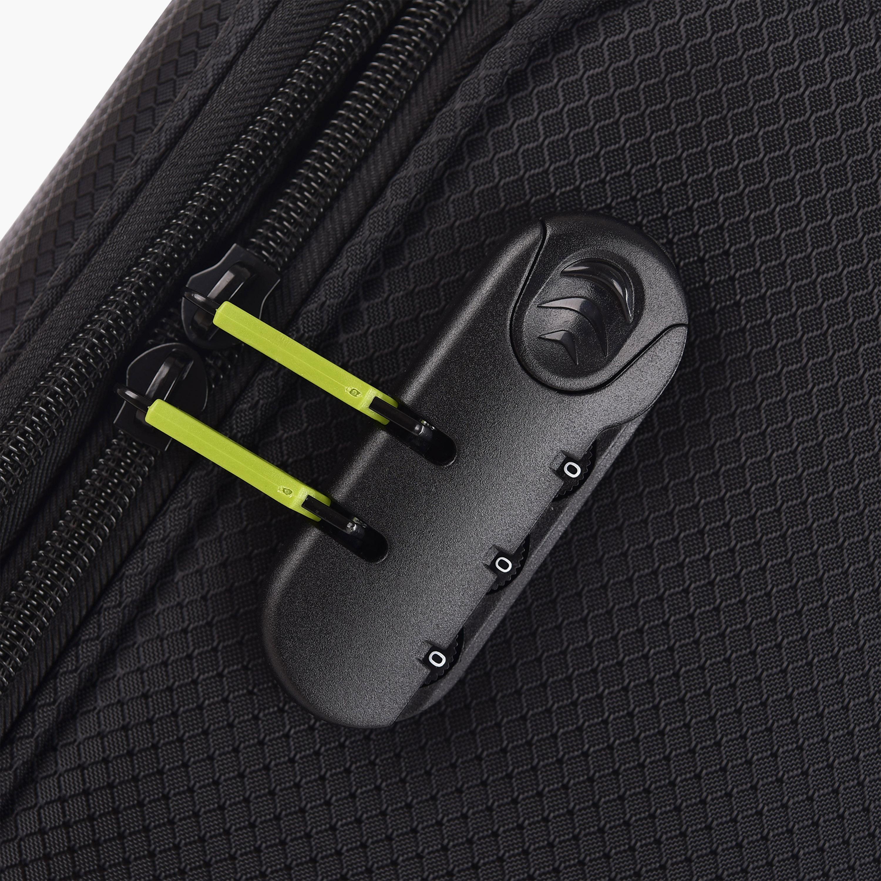 Track 55 CM Cabin Textile Softcase Four-Wheeler Spinner Trolley Bag with Combination Lock | LG001-20 -travel-luggagesandbags-luggage-image-9