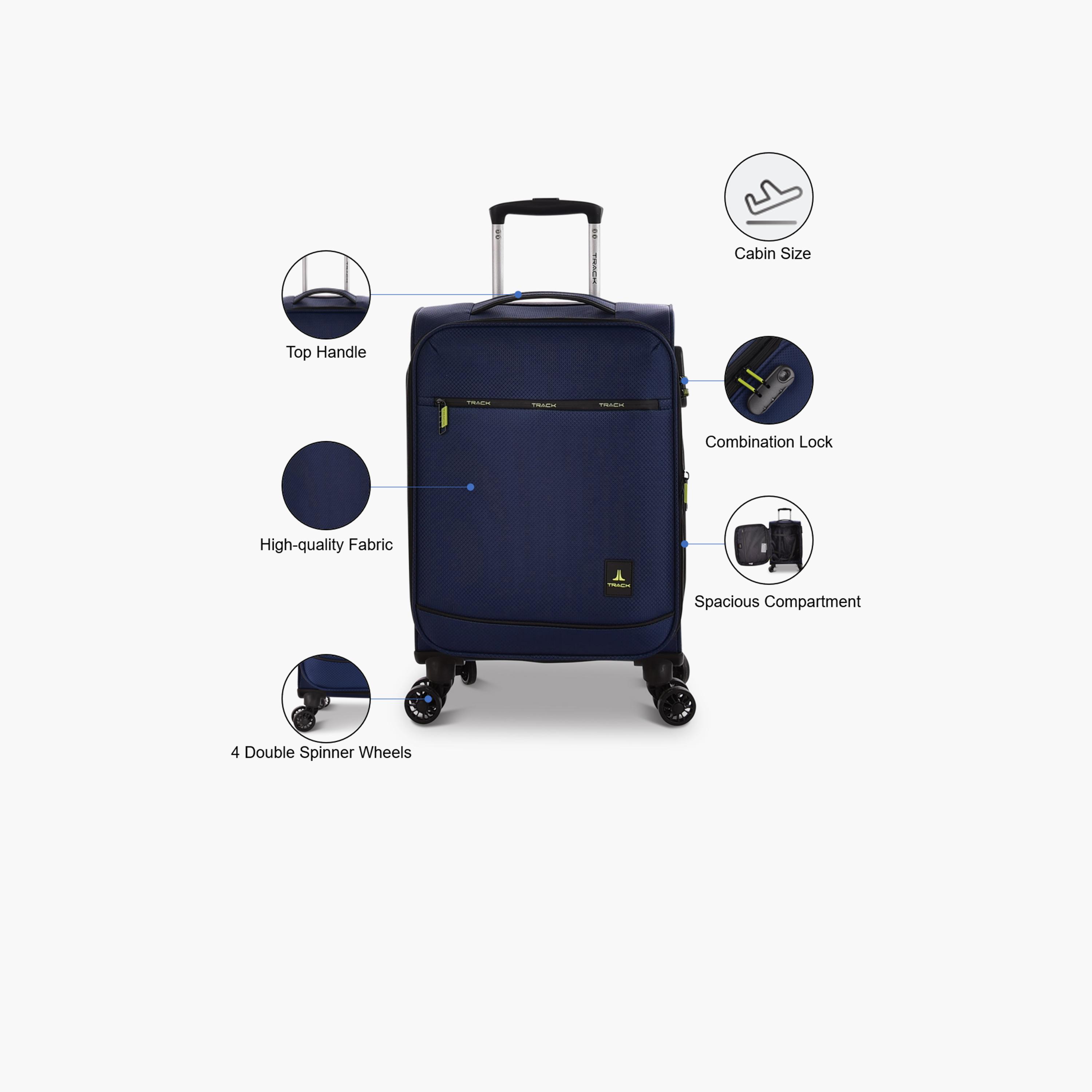 تراك- شنطة 55 سم حجم مناسب للمقصورة بأربع عجلات مع قفل مركب | LG001-20-travel-luggagesandbags-luggage-image-4