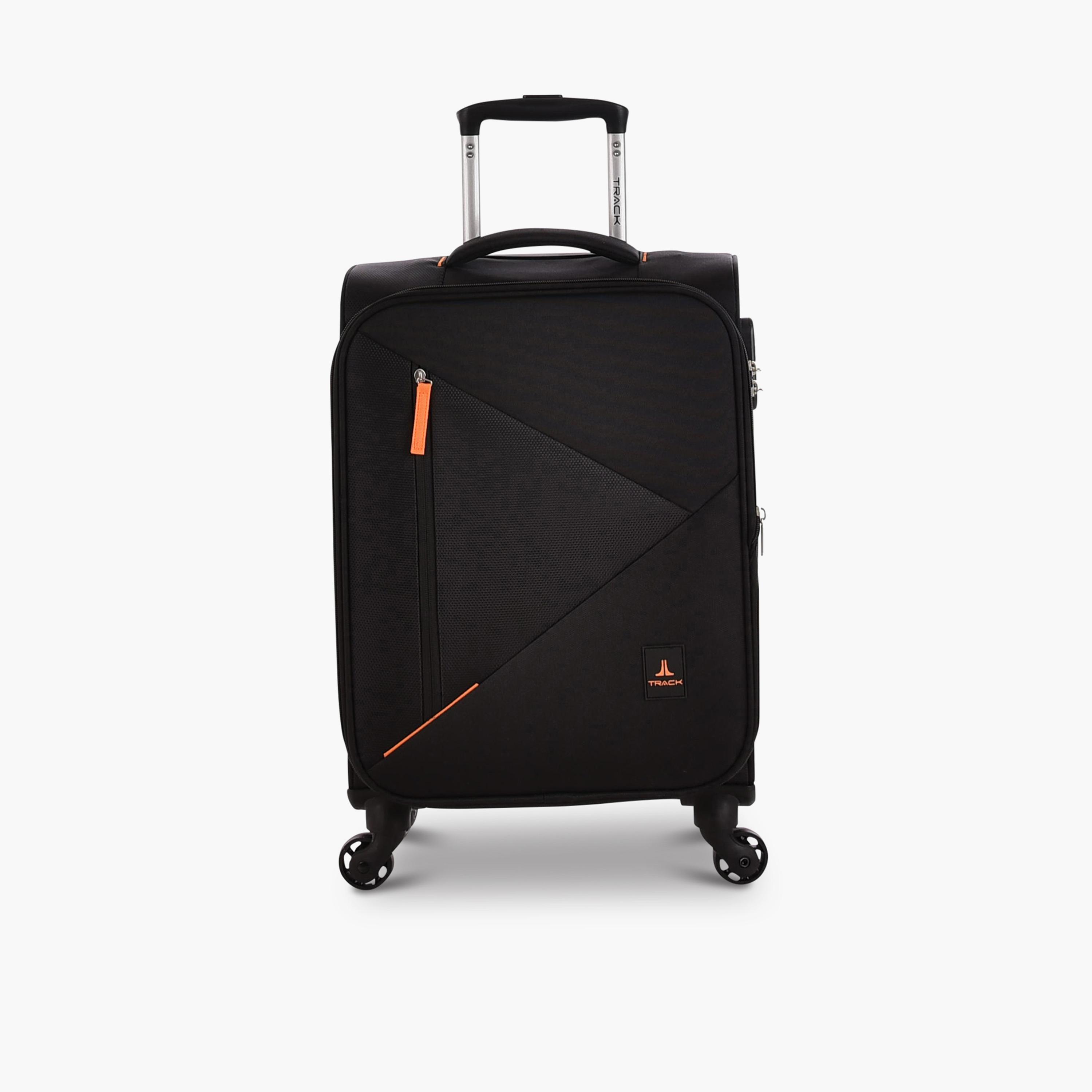 Track 55 CM Cabin Textile Softcase Four-Wheeler Spinner Trolley Bag with Combination Lock | LG003-20 -travel-luggagesandbags-luggage-image-1