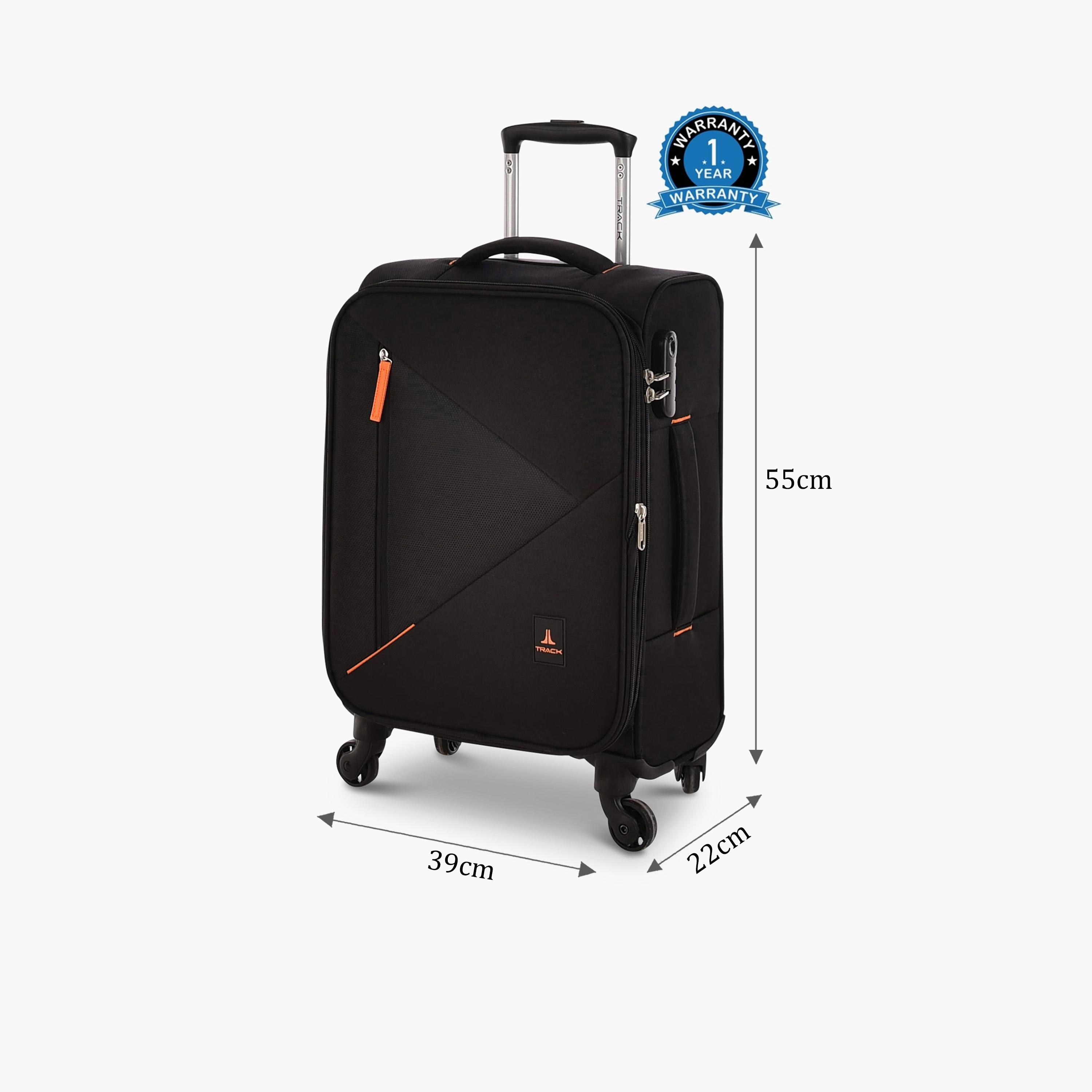 Track 55 CM Cabin Textile Softcase Four-Wheeler Spinner Trolley Bag with Combination Lock | LG003-20 -travel-luggagesandbags-luggage-image-3