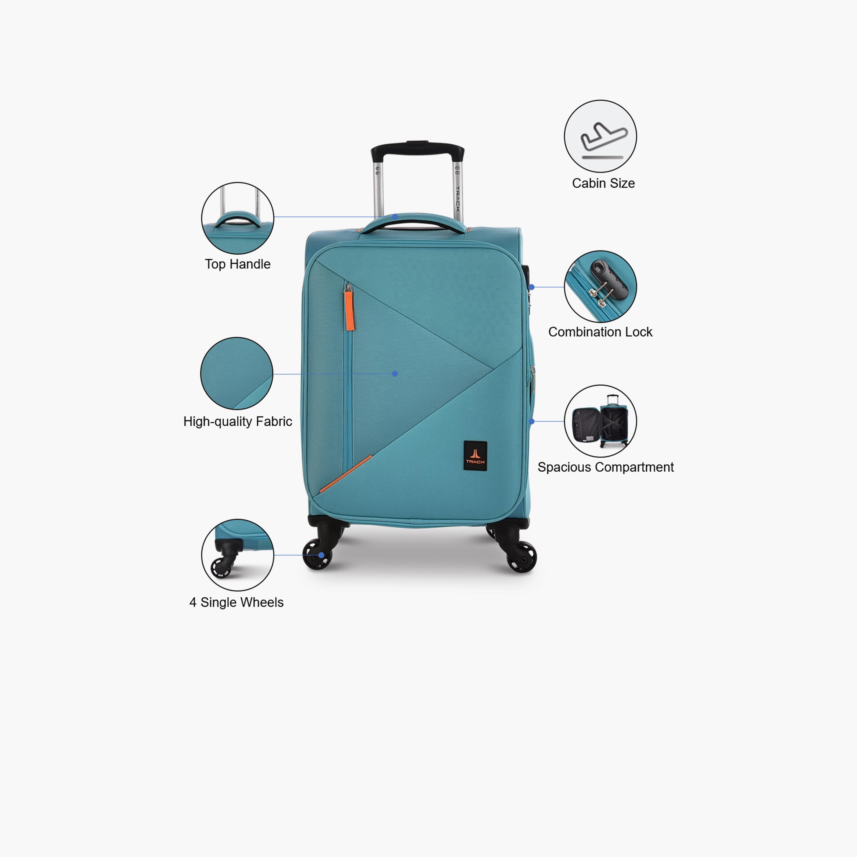 تراك- شنطة 55 سم حجم مناسب للمقصورة بأربع عجلات مع قفل مركب | LG003-20-travel-luggagesandbags-luggage-image-4
