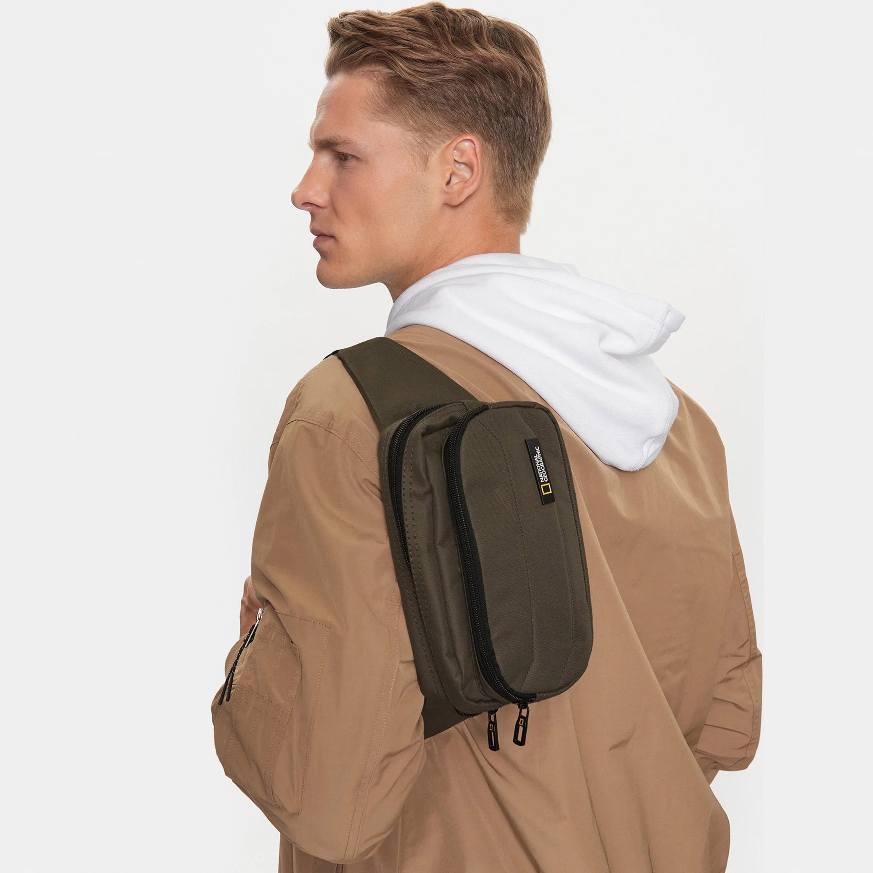 National Geographic 13 Inch Polyester Textured Waist Bags with Zipper | N00718-travel-accessories-image-7
