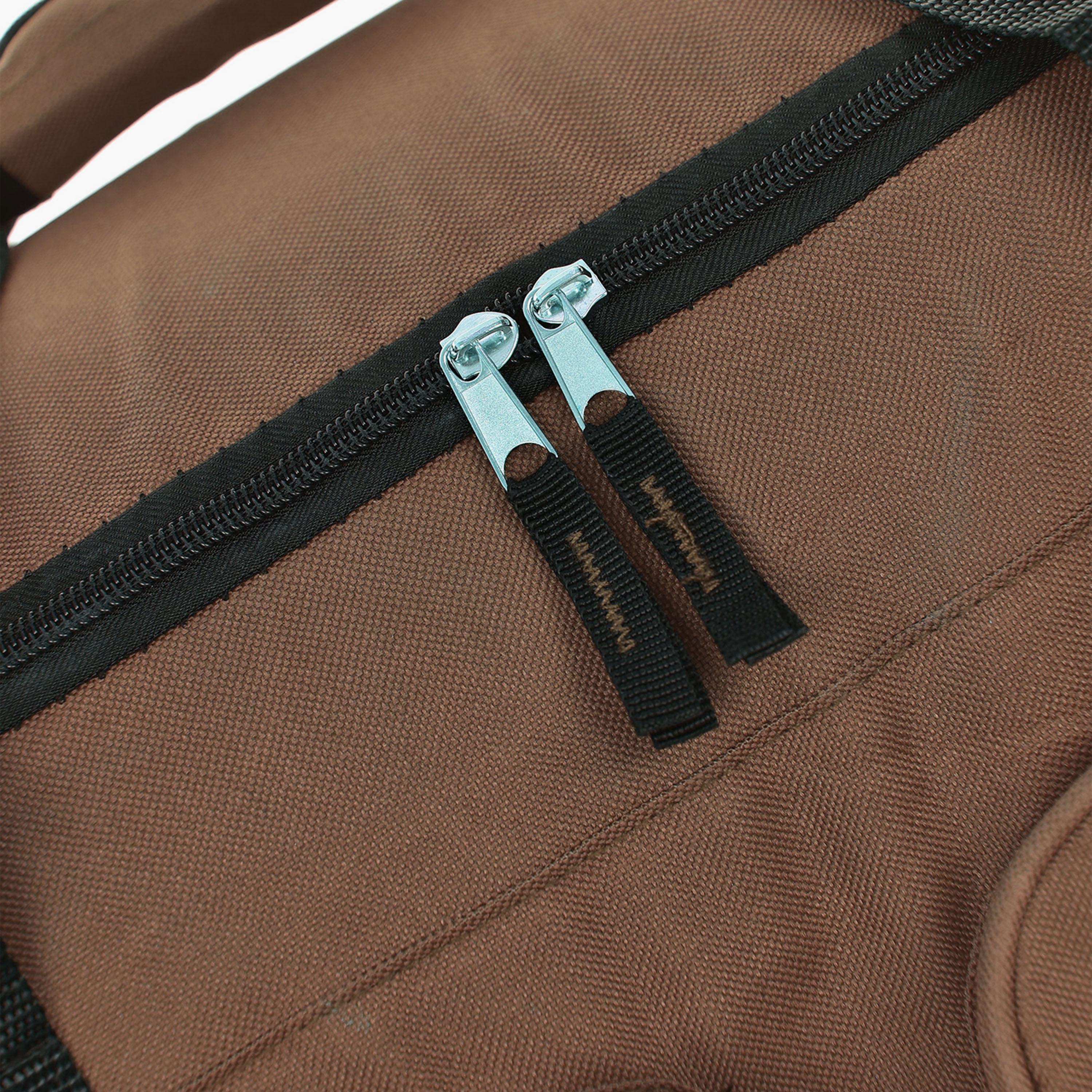 New Travel 22 Inch Polyester Textured Double Handle Duffle Bags with Zipper Closure and Adjustable Strap | N09-men-bags-image-6
