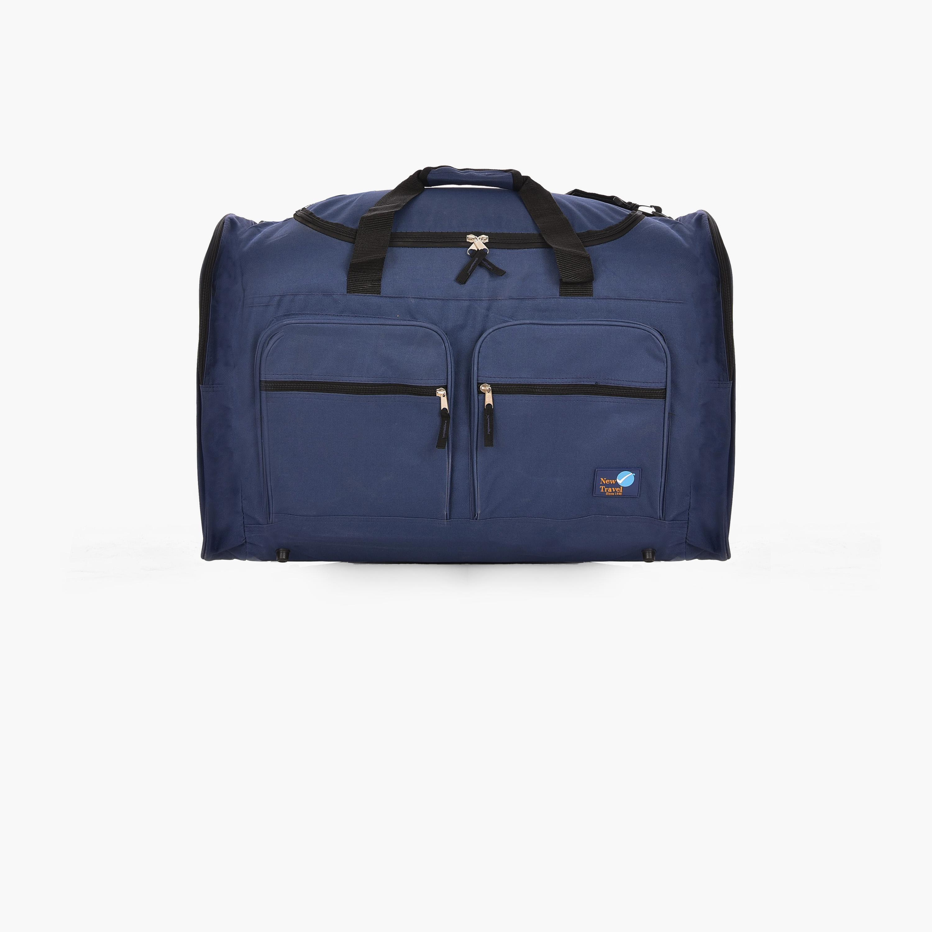 New Travel 26 Inch Polyester Textured Double Handle Duffle Bags with Zipper Closure and Adjustable Strap | N09-26-travel-luggagesandbags-dufflebags-image-1