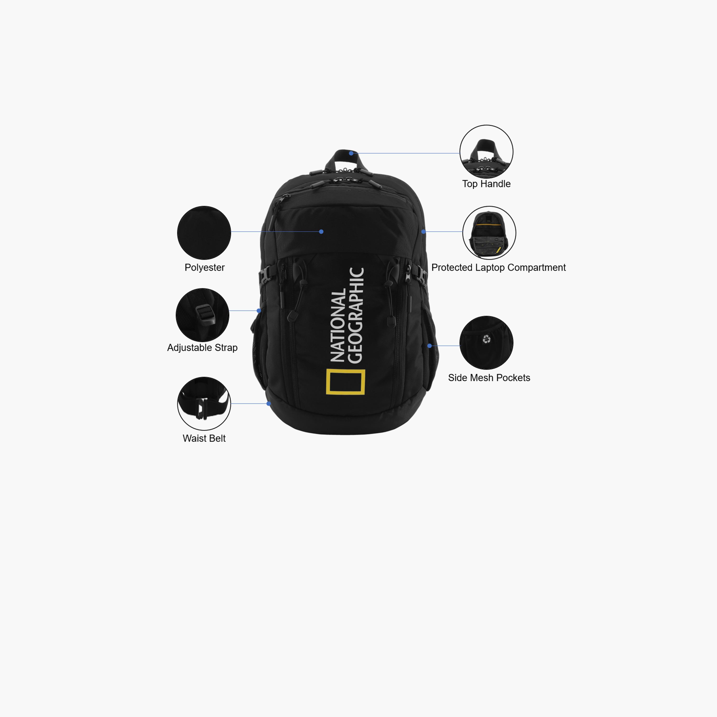National Geographic Polyester Laptop & Travel Backpack | N21080-travel-luggagesandbags-backpacks-image-3
