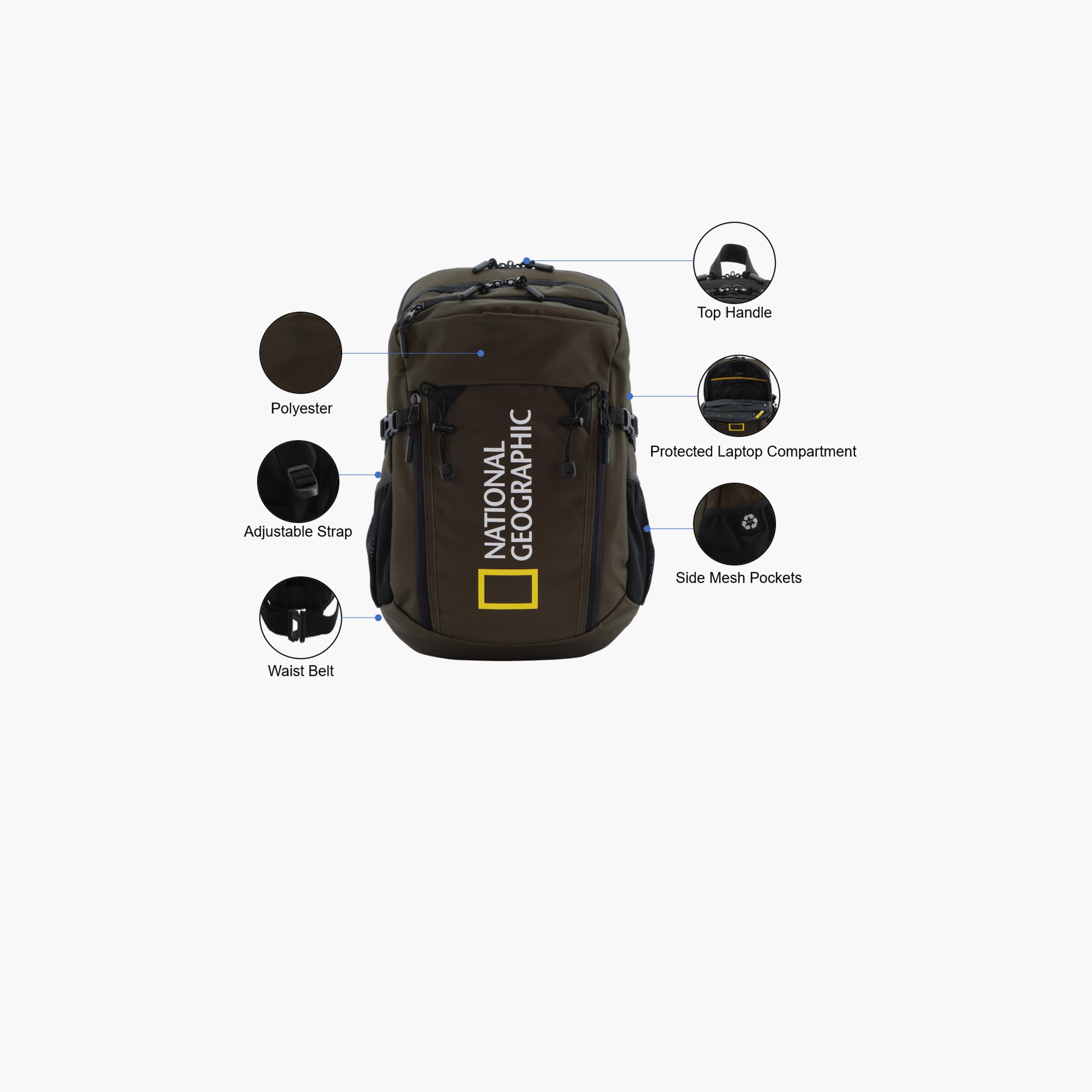 National Geographic Polyester Laptop & Travel Backpack | N21080-travel-luggagesandbags-backpacks-image-3