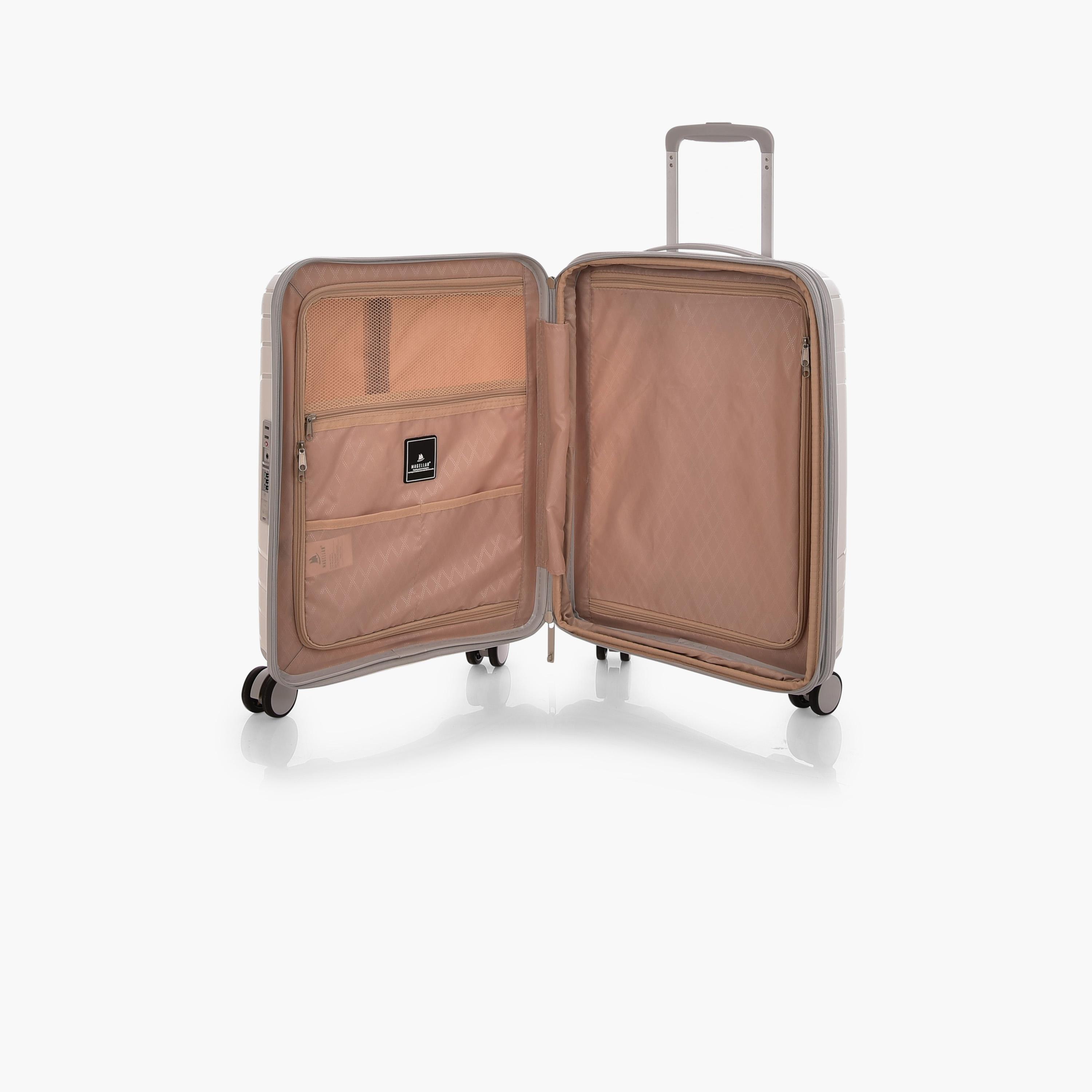 Magellan 56.5 CM Cabin Polypropylene Hardcase Four-Wheeler Double Trolley Bag | PPT014-20 -travel-luggagesandbags-luggage-image-8