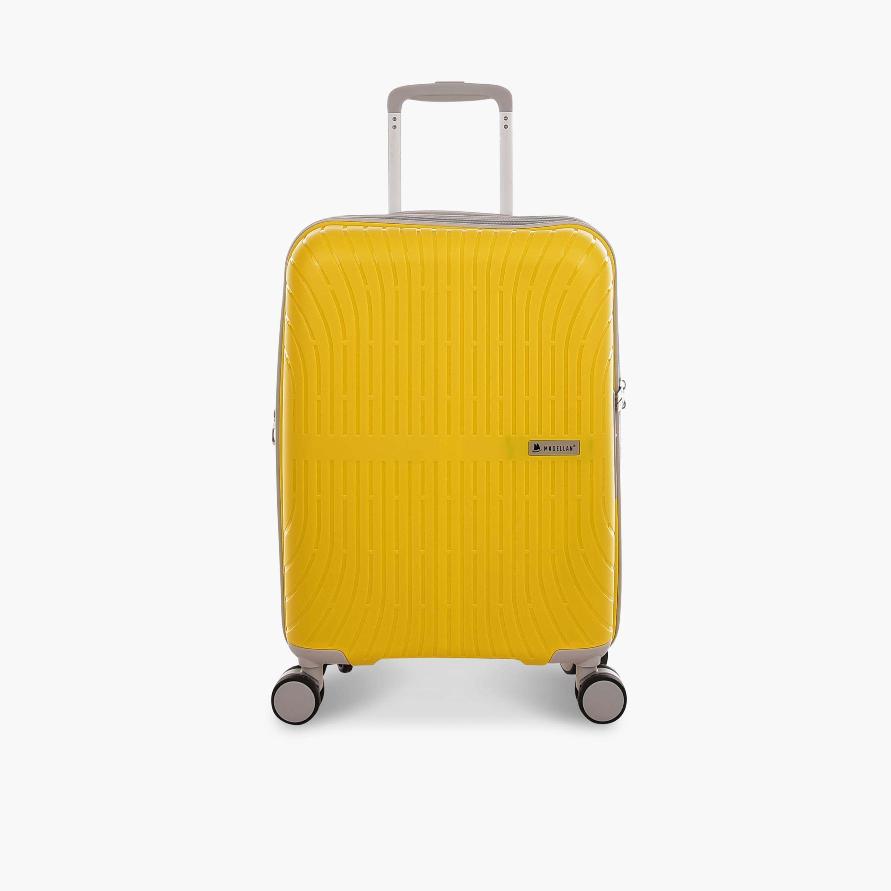 Magellan 56.5 CM Cabin Polypropylene Hardcase Four-Wheeler Double Trolley Bag | PPT014-20 -travel-luggagesandbags-luggage-image-1