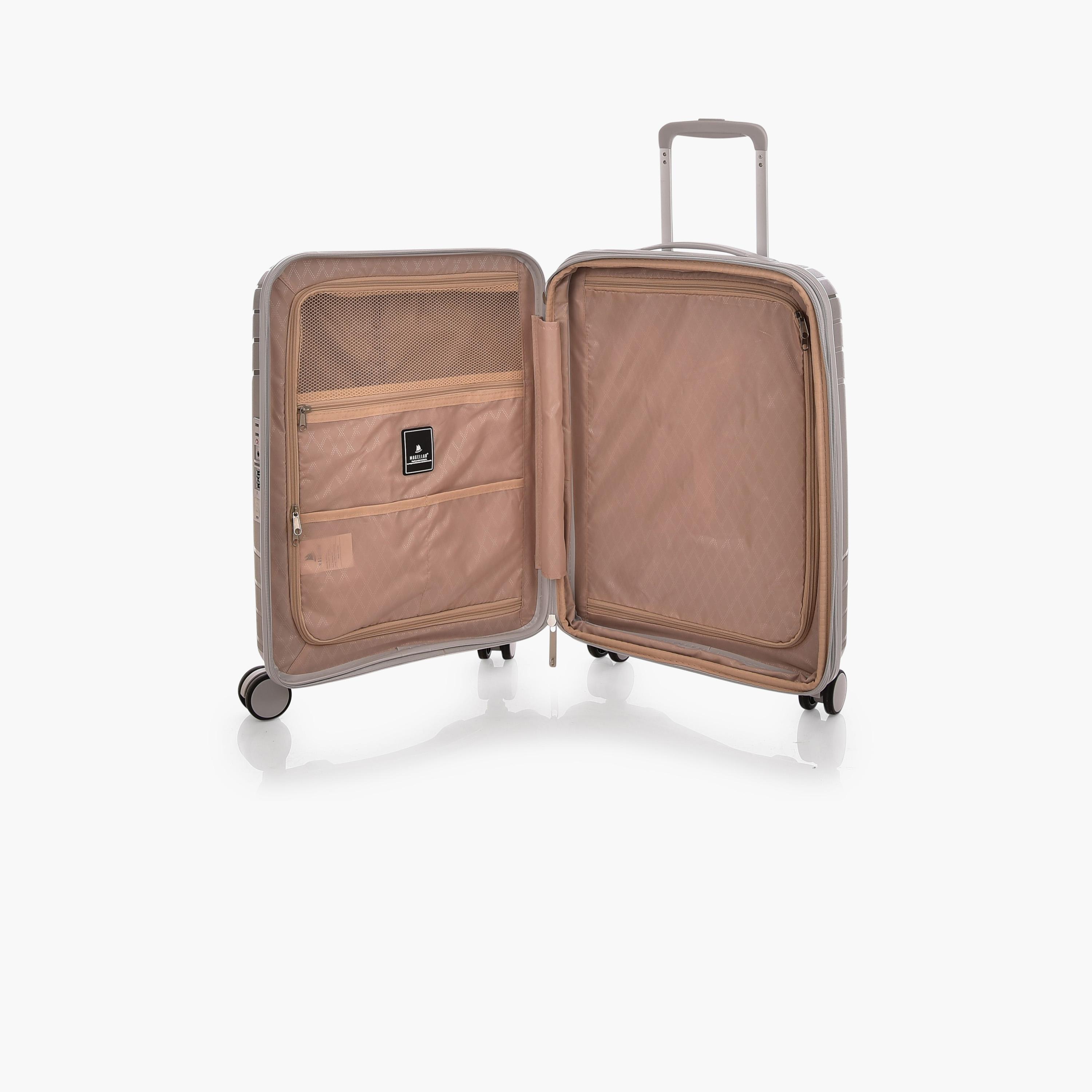 Magellan 56.5 CM Cabin Polypropylene Hardcase Four-Wheeler Double Trolley Bag | PPT014-20 -travel-luggagesandbags-luggage-image-8