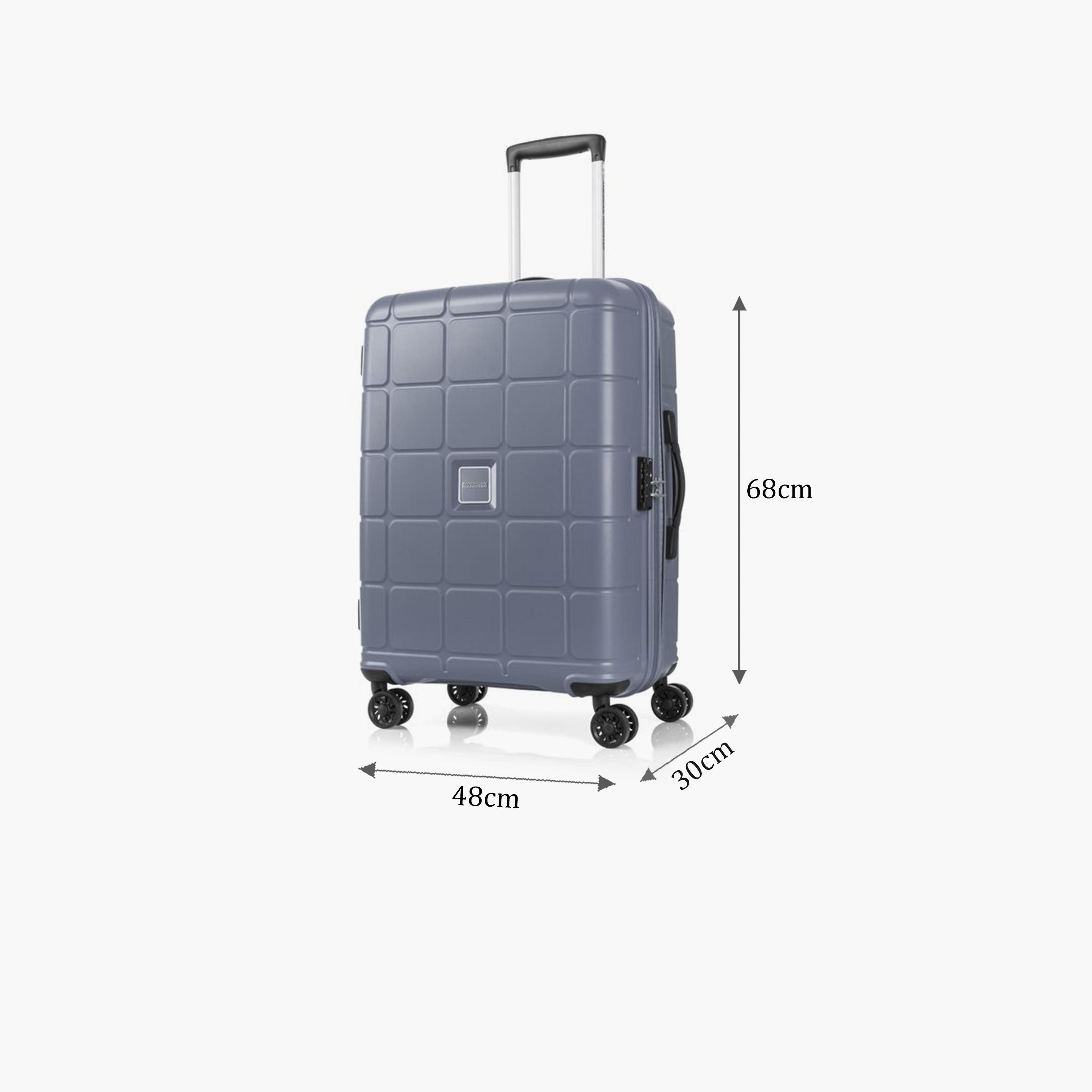 American Tourister Hundo SP 68 CM Medium Check-in Polypropylene Hard Sided 4-Wheeler Spinner Trolley Bag with TSA Combination Lock-travel-luggagesandbags-luggage-image-2