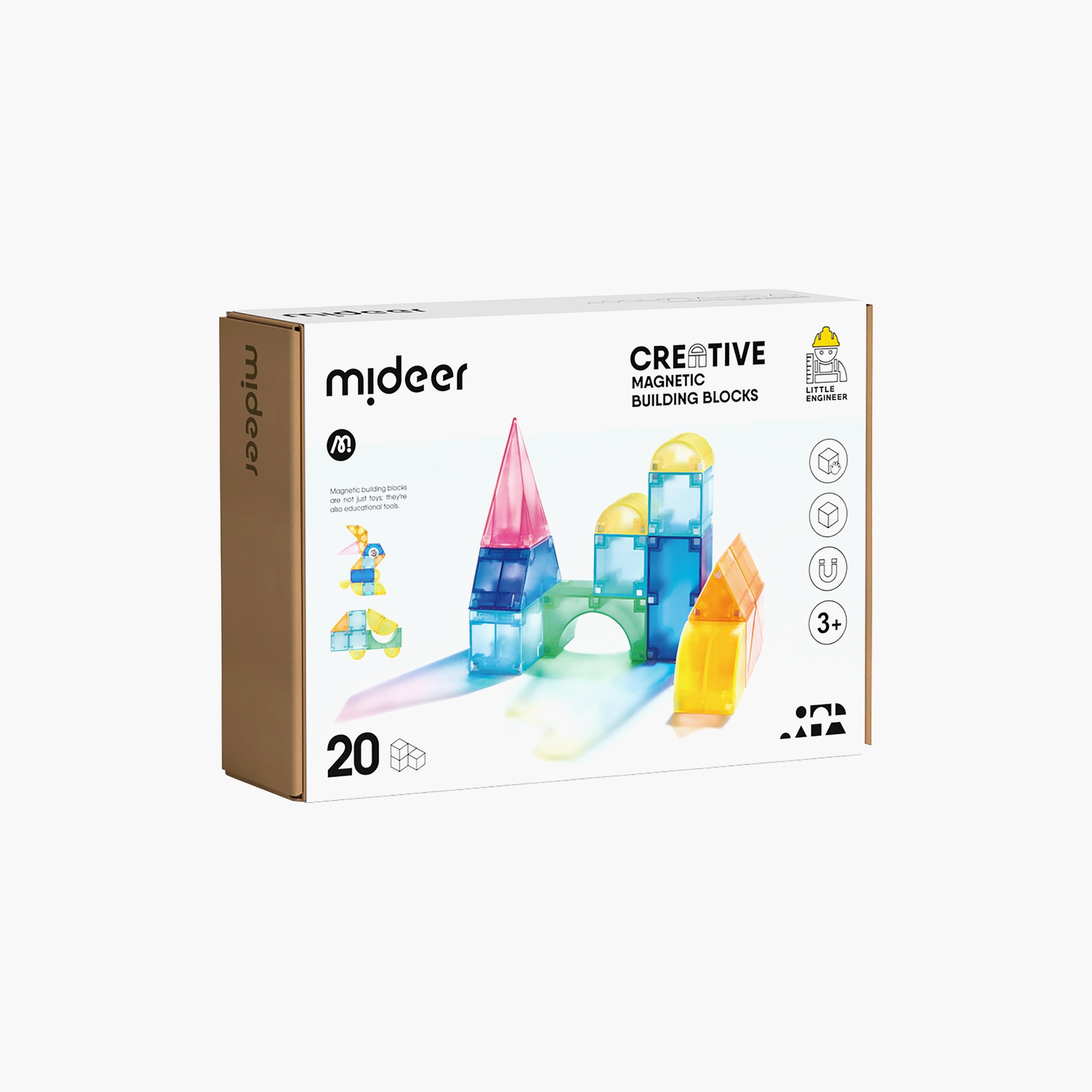 Mideer 20-Piece 3D Magnetic Building Blocks-toys-buildingblocks-magnetictoys-image-1