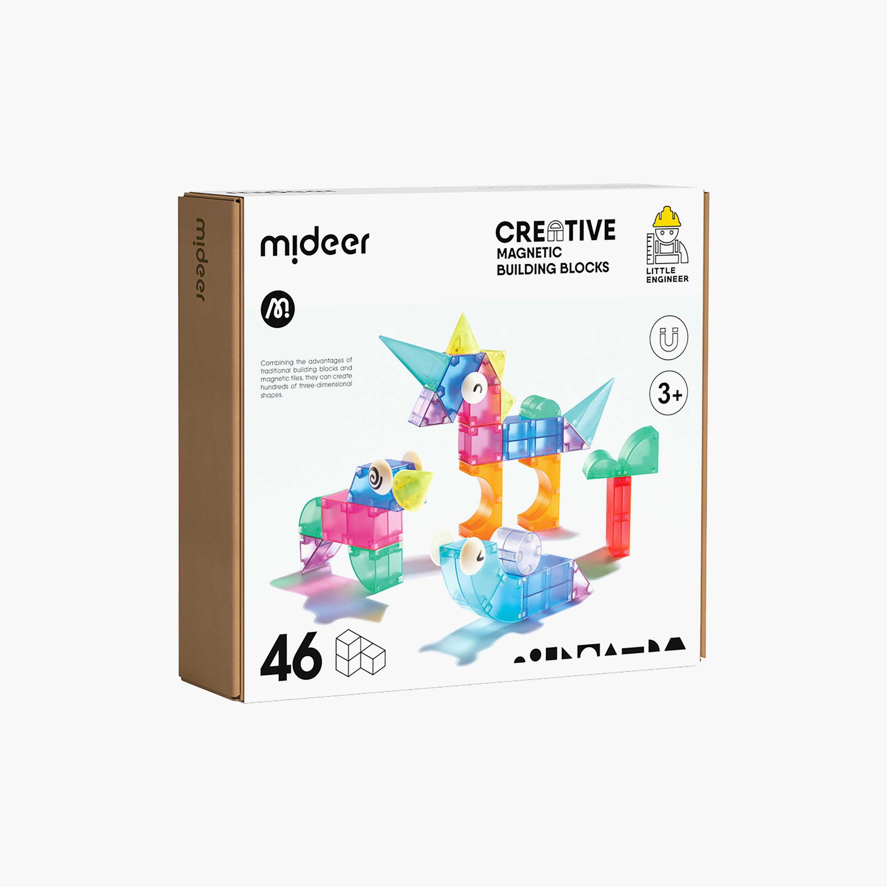 Mideer 46-Piece 3D Magnetic Building Blocks-toys-buildingblocks-magnetictoys-image-1