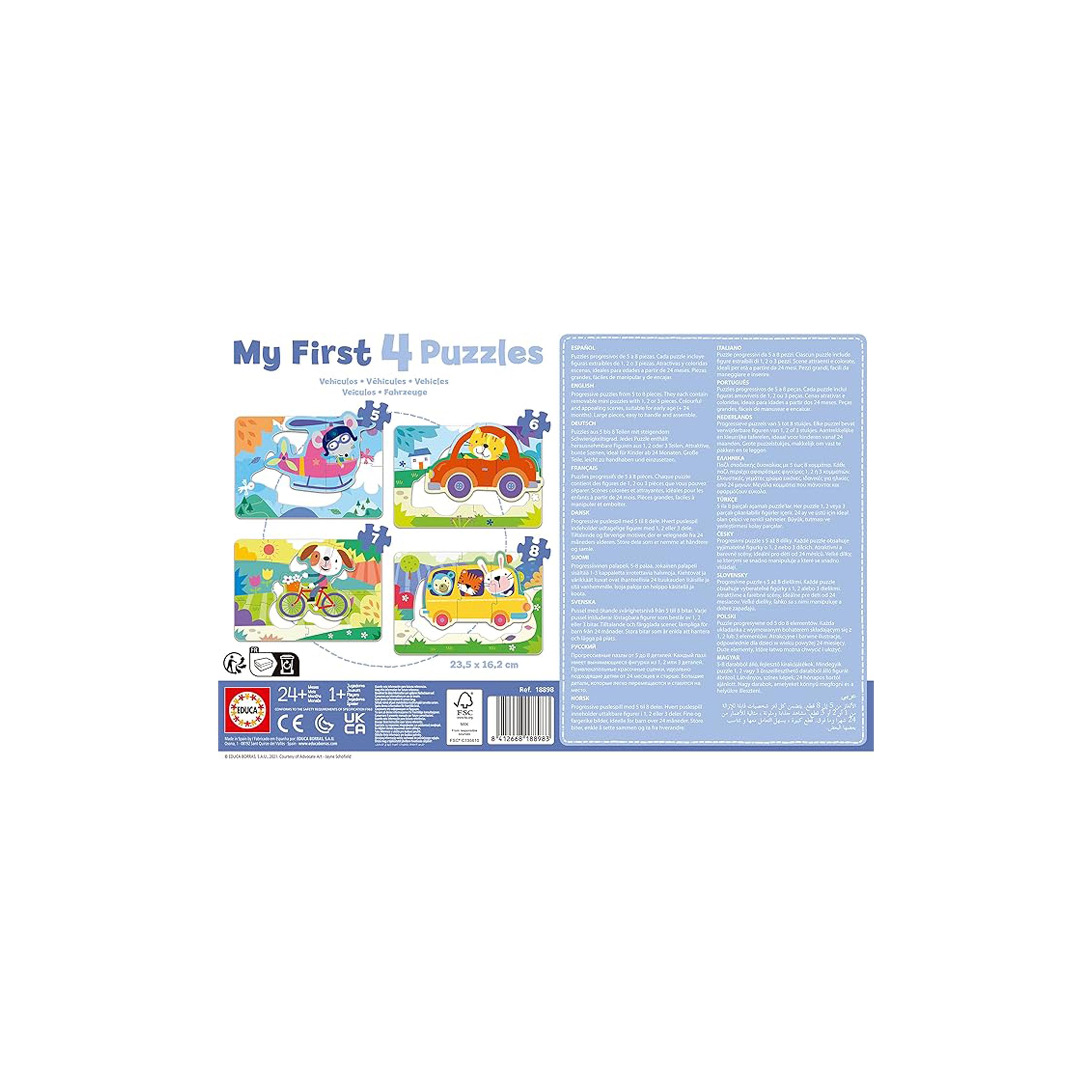 Educa 5+6+7+8-Piece My First Vehicles Puzzle-toys-indoortoys-puzzles-image-3