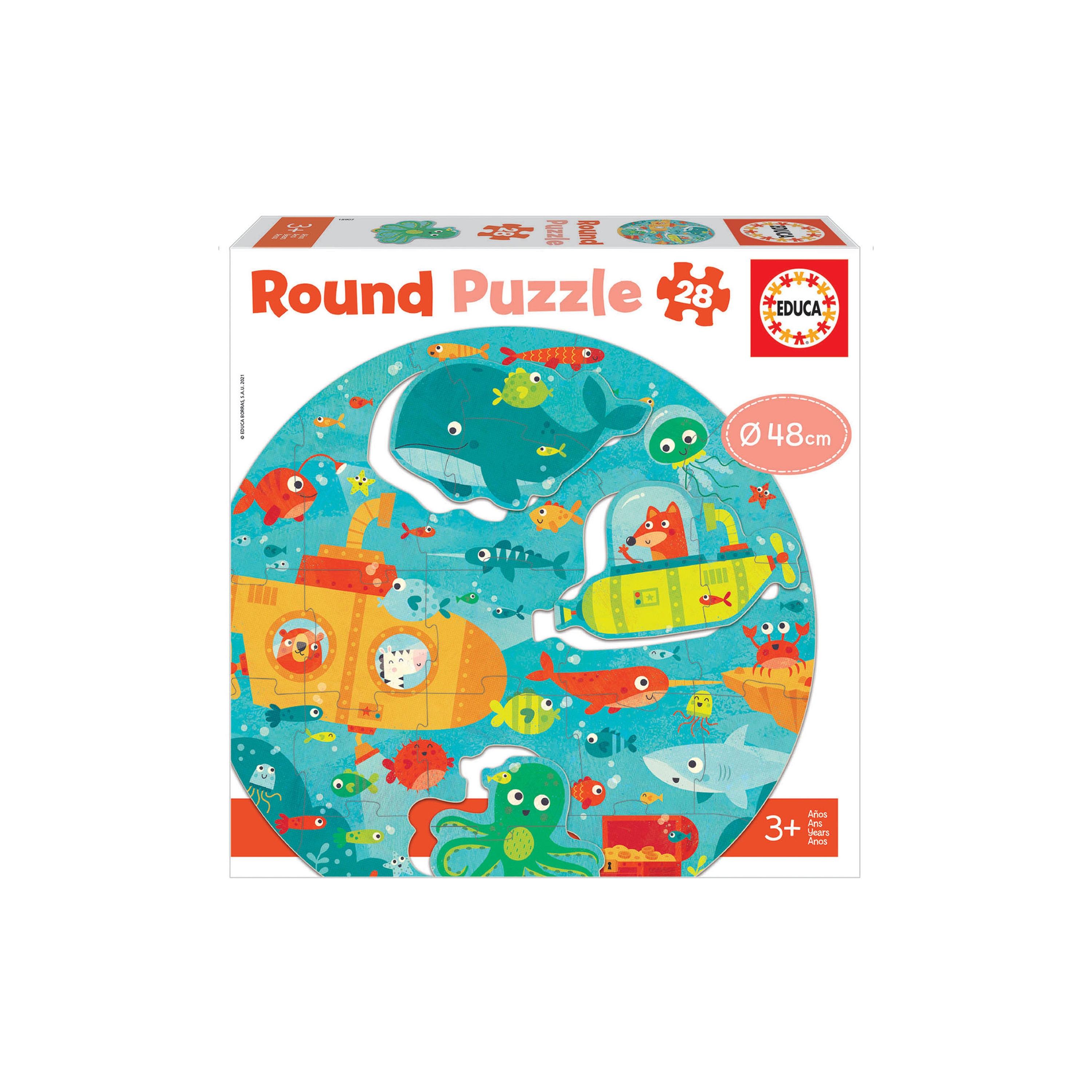 Educa 28-Piece Under The Sea Round Puzzle-toys-indoortoys-puzzles-image-1