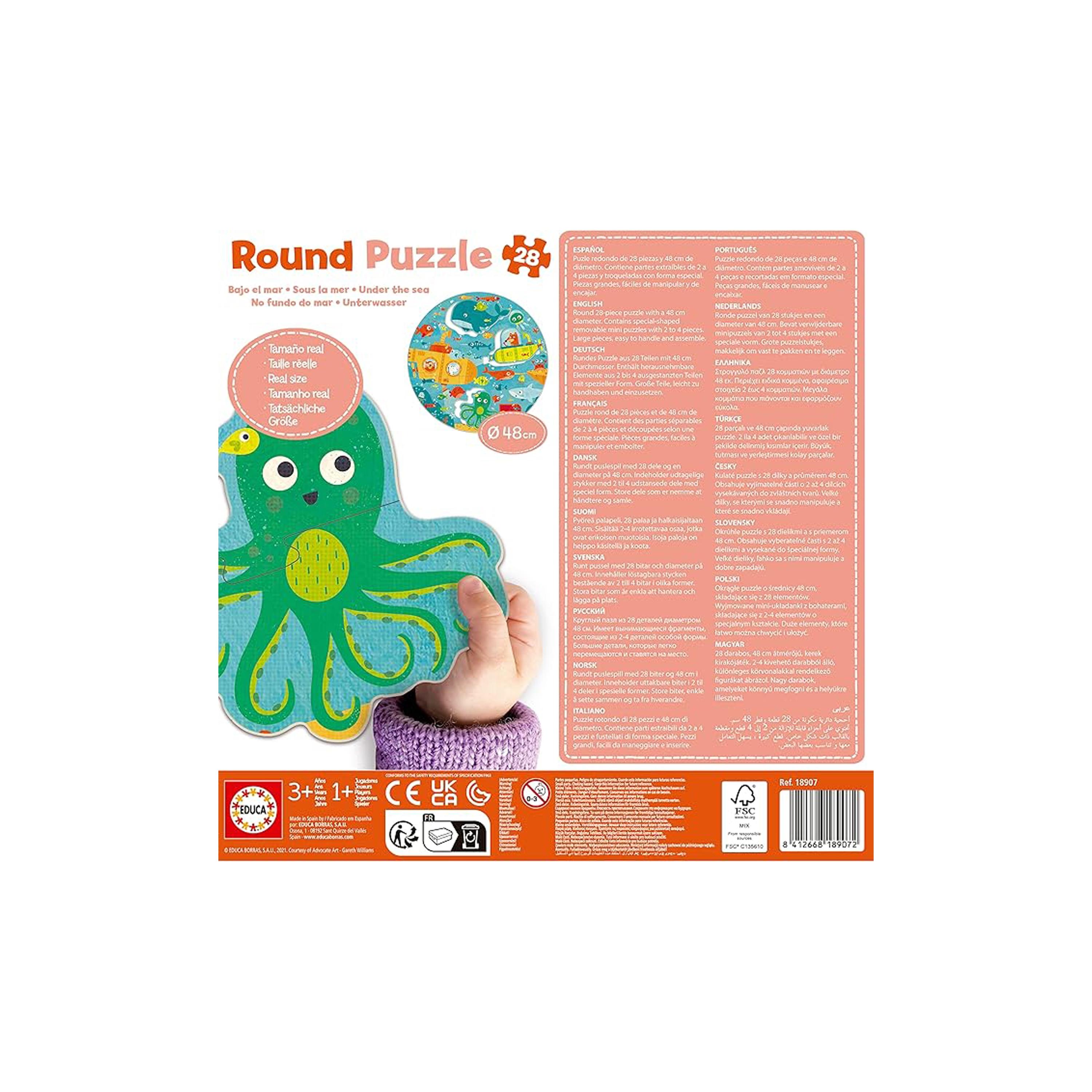 Educa 28-Piece Under The Sea Round Puzzle-toys-indoortoys-puzzles-image-3
