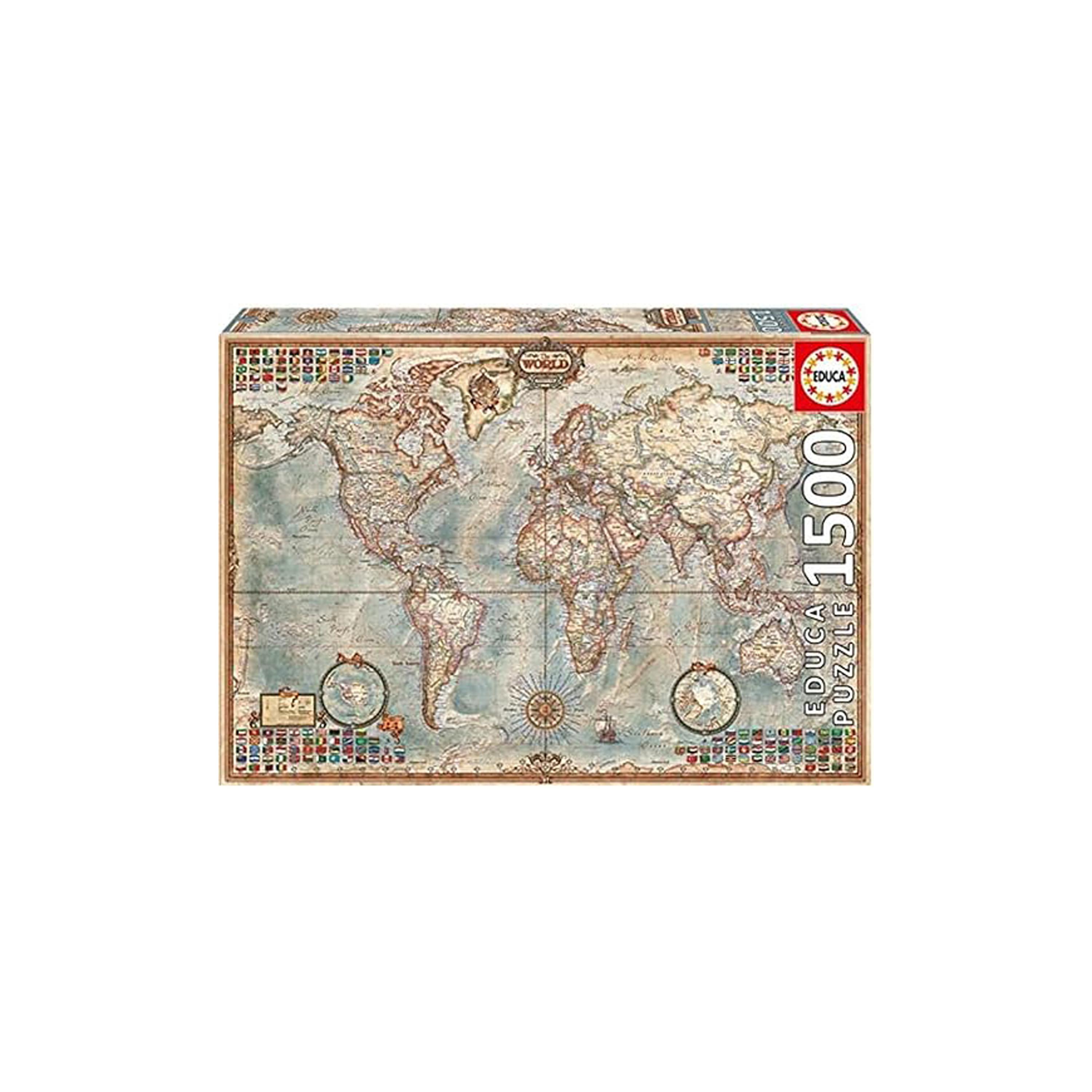 Educa 1500-Piece Political Map Of The World Puzzle-toys-indoortoys-puzzles-image-1