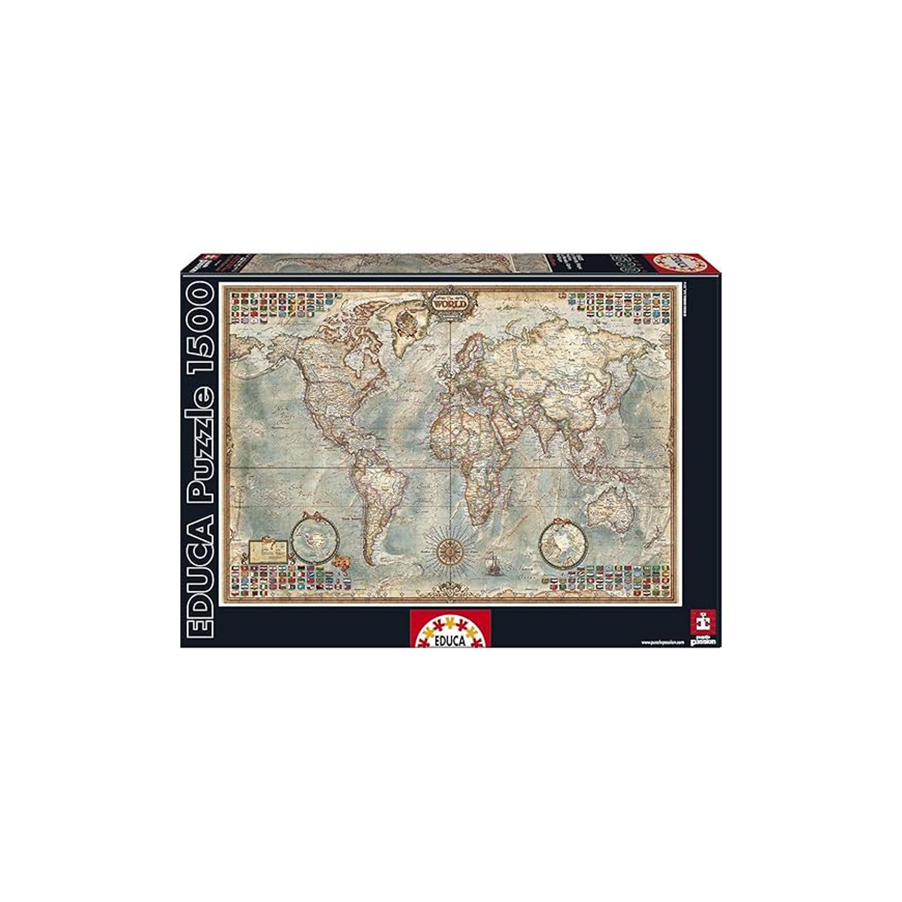 Educa 1500-Piece Political Map Of The World Puzzle-toys-indoortoys-puzzles-image-2